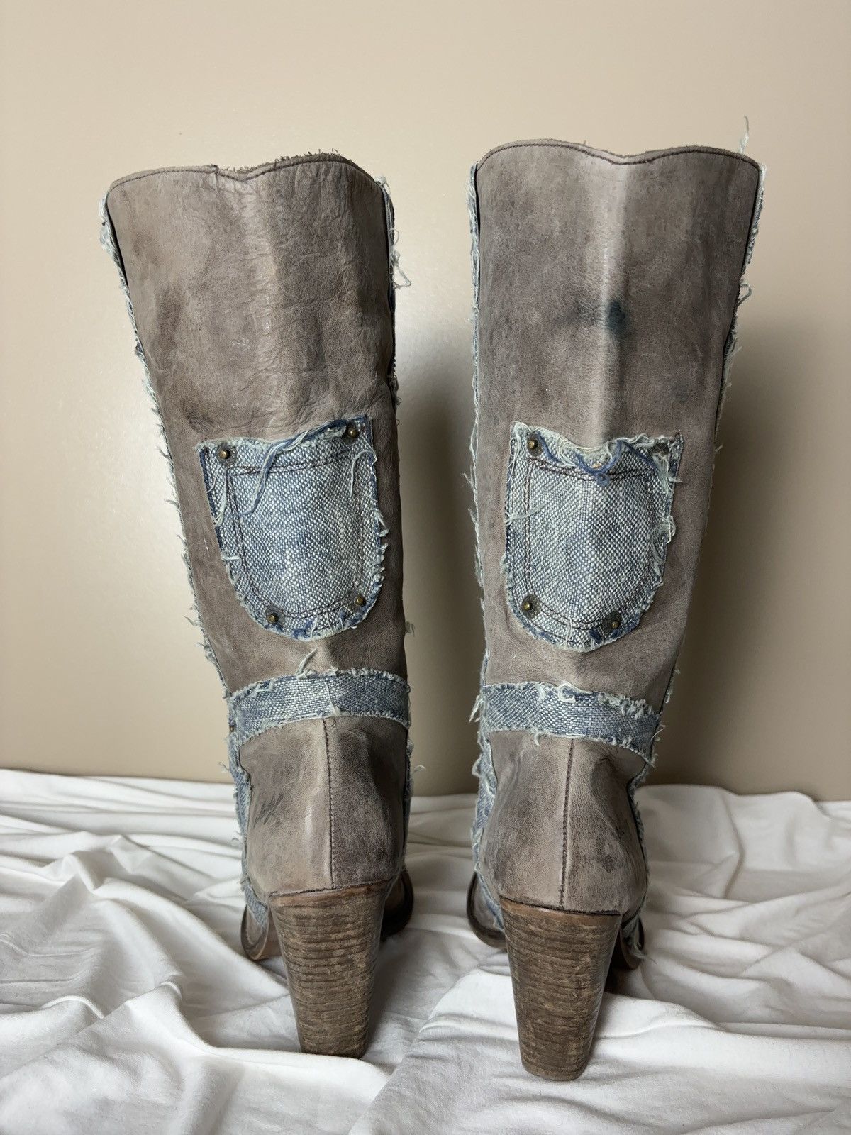 Vintage Destroy 90s rare vintage high boots western style shoes Size US 9 / IT 39 - 6 Thumbnail