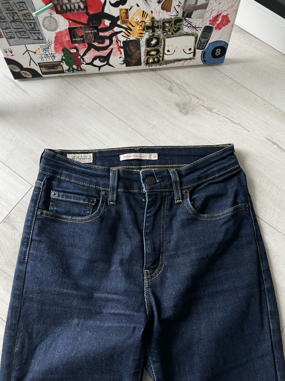 Levi's Vintage 00’s Levi’s 725 Bootcut Denim Blue Jeans Size 24" / US 00 / IT 34 - 6 Thumbnail