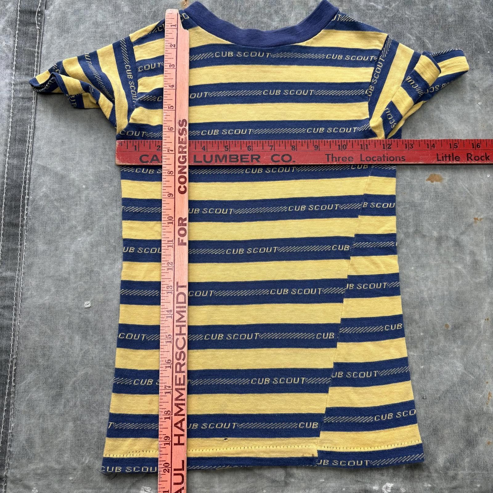 Vintage Vintage Rare 50s 60s Cub Scouts Navy Yellow Striped Shirt Size XS / US 0-2 / IT 36-38 - 2 Thumbnail