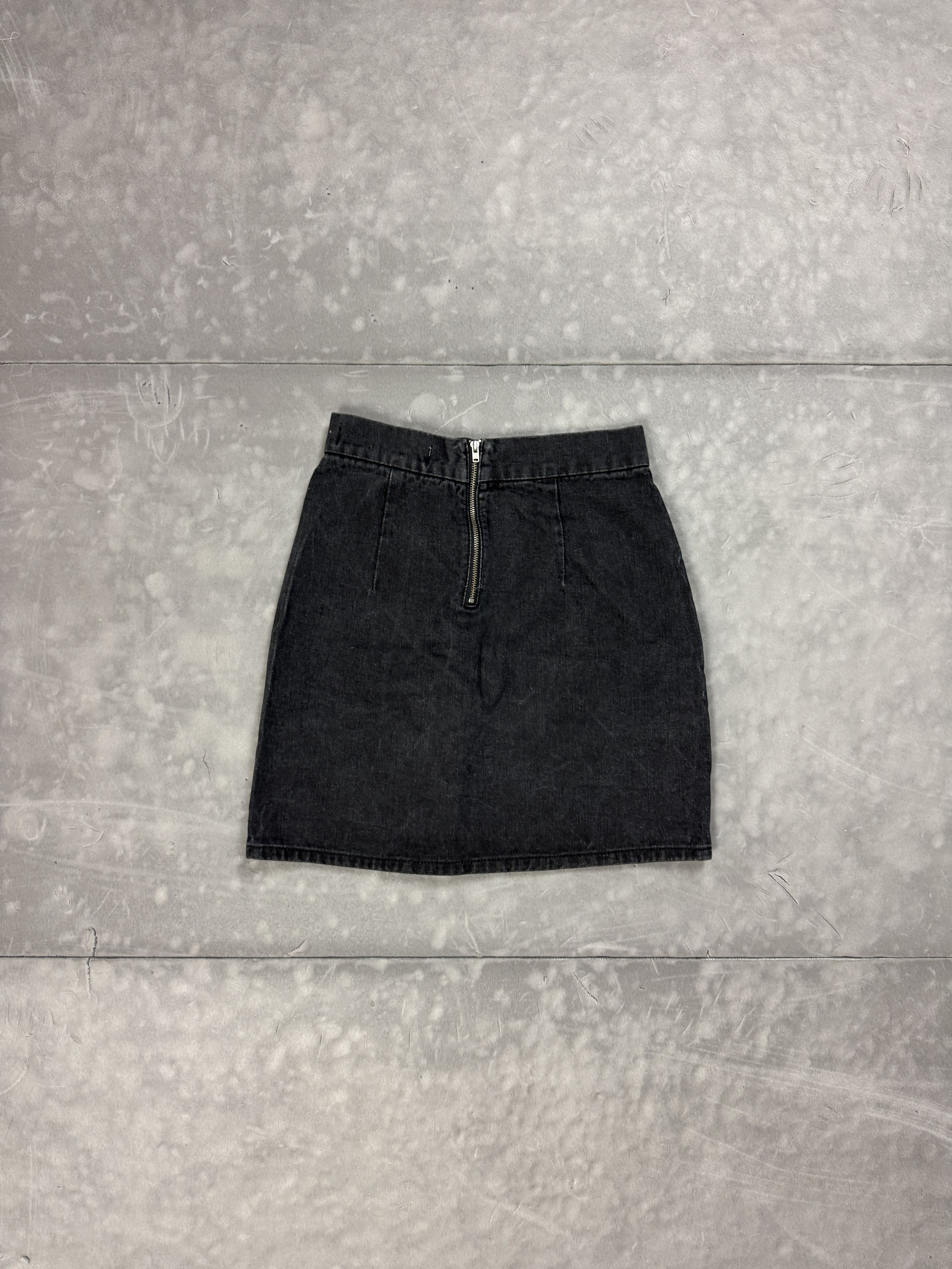 Denim & Co. Vintage Denim & Co Washed Mini Denim Skirt Retro (S) Size 27" / US 4 / IT 40 - 4 Thumbnail