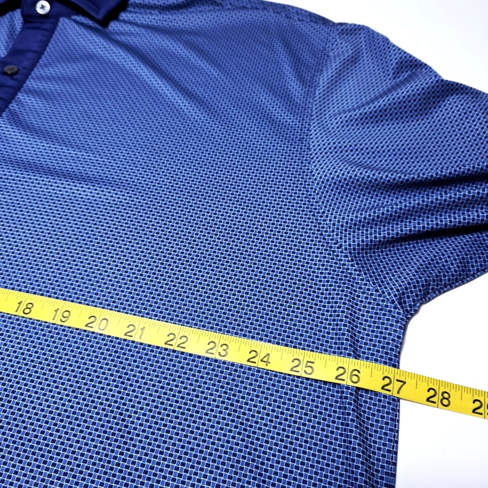 Footjoy FJ Foot Joy Golf Polo Shirt Men’s 2XL Blue Geometric Performance Shirt Size US XXL / EU 58 / 5 - 5 Thumbnail