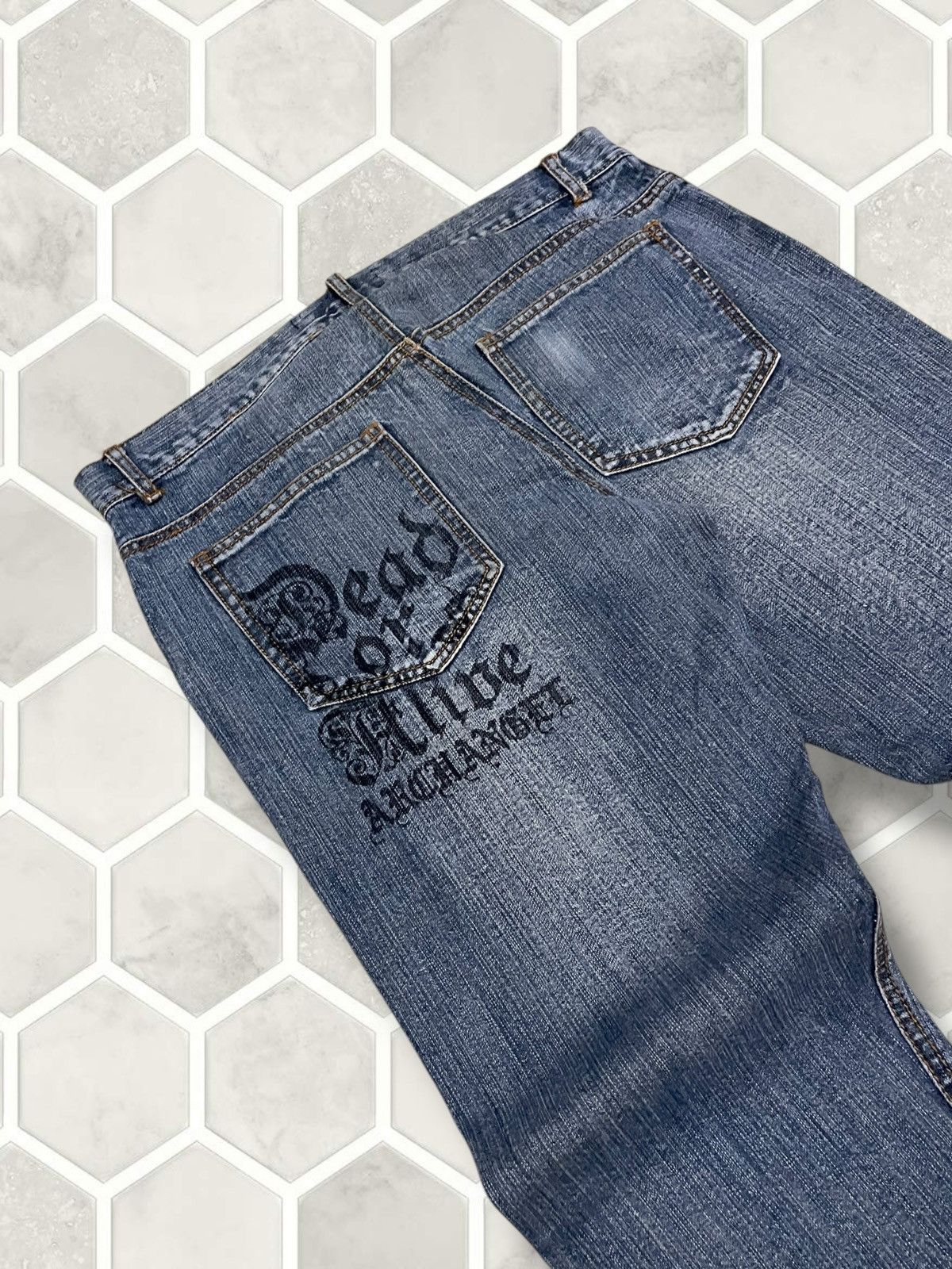 Tornado Mart Vintage 1990s Orginal Designer Japan In The Attic Punk Denim Size US 33 - 19 Thumbnail