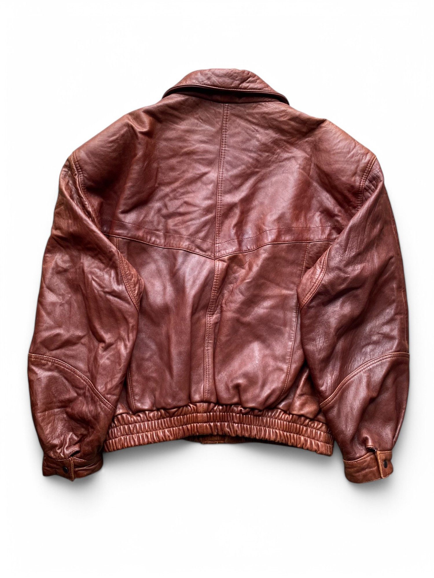 Genuine Leather Vintage Leather jacket Bomber Basic Element Size US XL / EU 56 / 4 - 2 Thumbnail