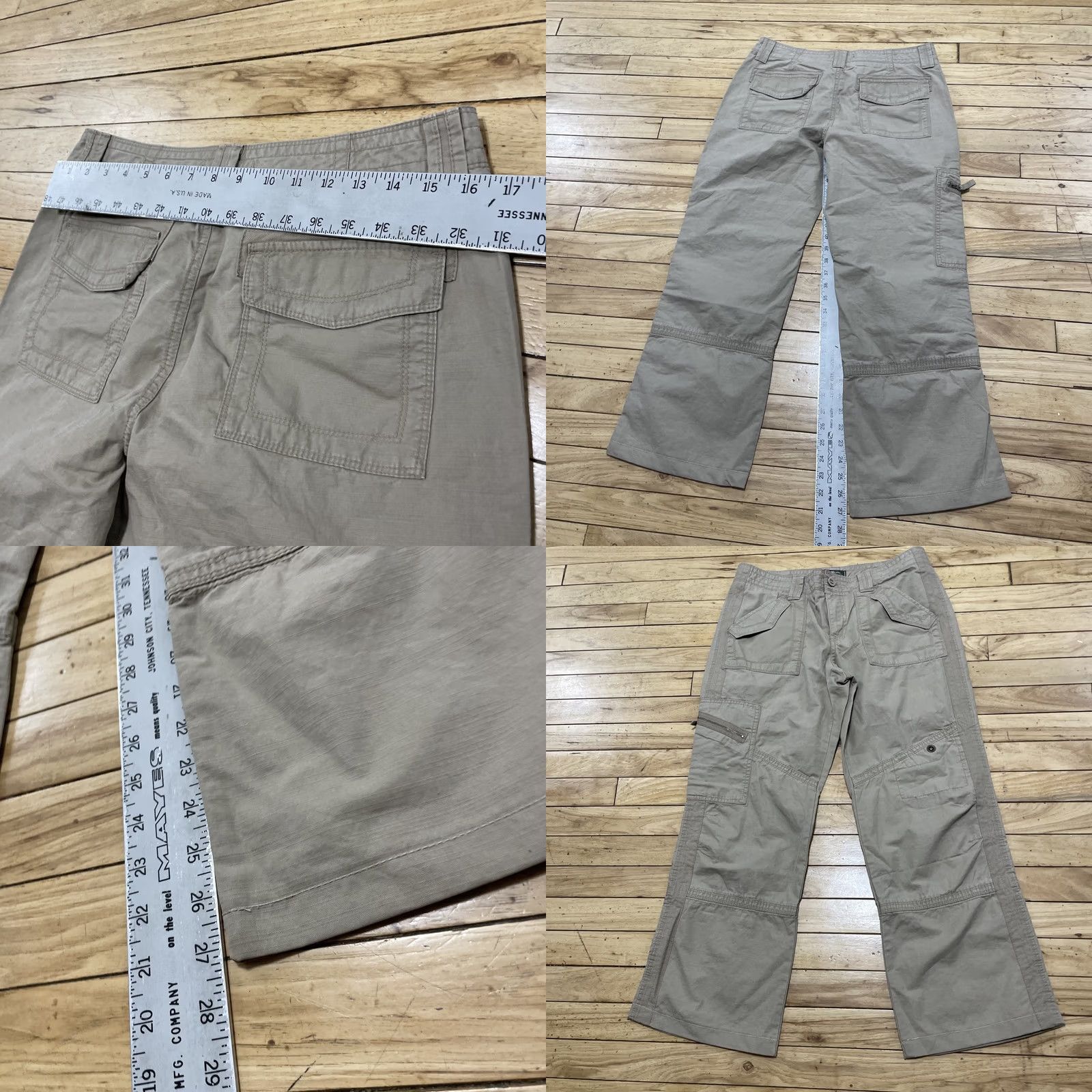 Eddie Bauer VINTAGE Eddie Bauer Cargo Pants Women 8 Straight Khaki Sub Herringbone Flax 3349 NEW Size 30" / US 8 / IT 44 - 8 Thumbnail