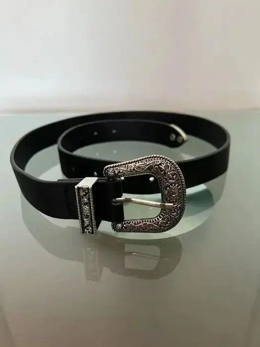 Japanese Brand Y2K Buckle Belt (black) Size 32 - 5 Thumbnail