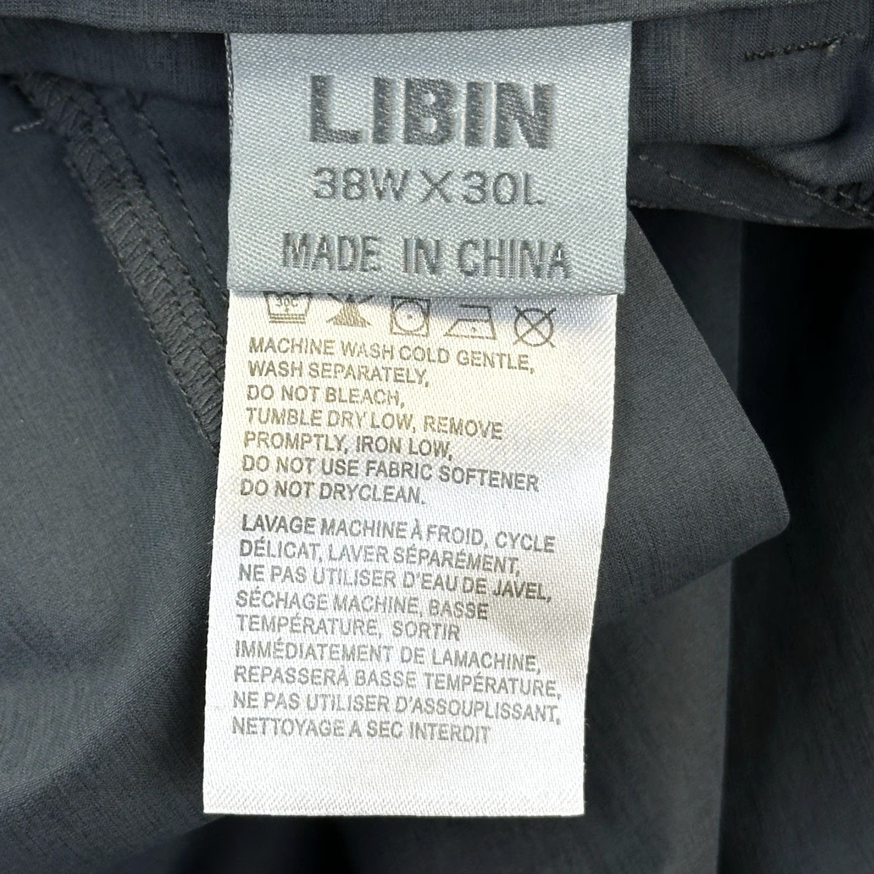 Vintage Libin Pants Mens 38x30 Gray Tech Performance Stretch Chino Casual Golf Pants Mens Gray Tech Performance Stretch Chino Casual Golf Size US 38 / EU 54 - 6 Thumbnail