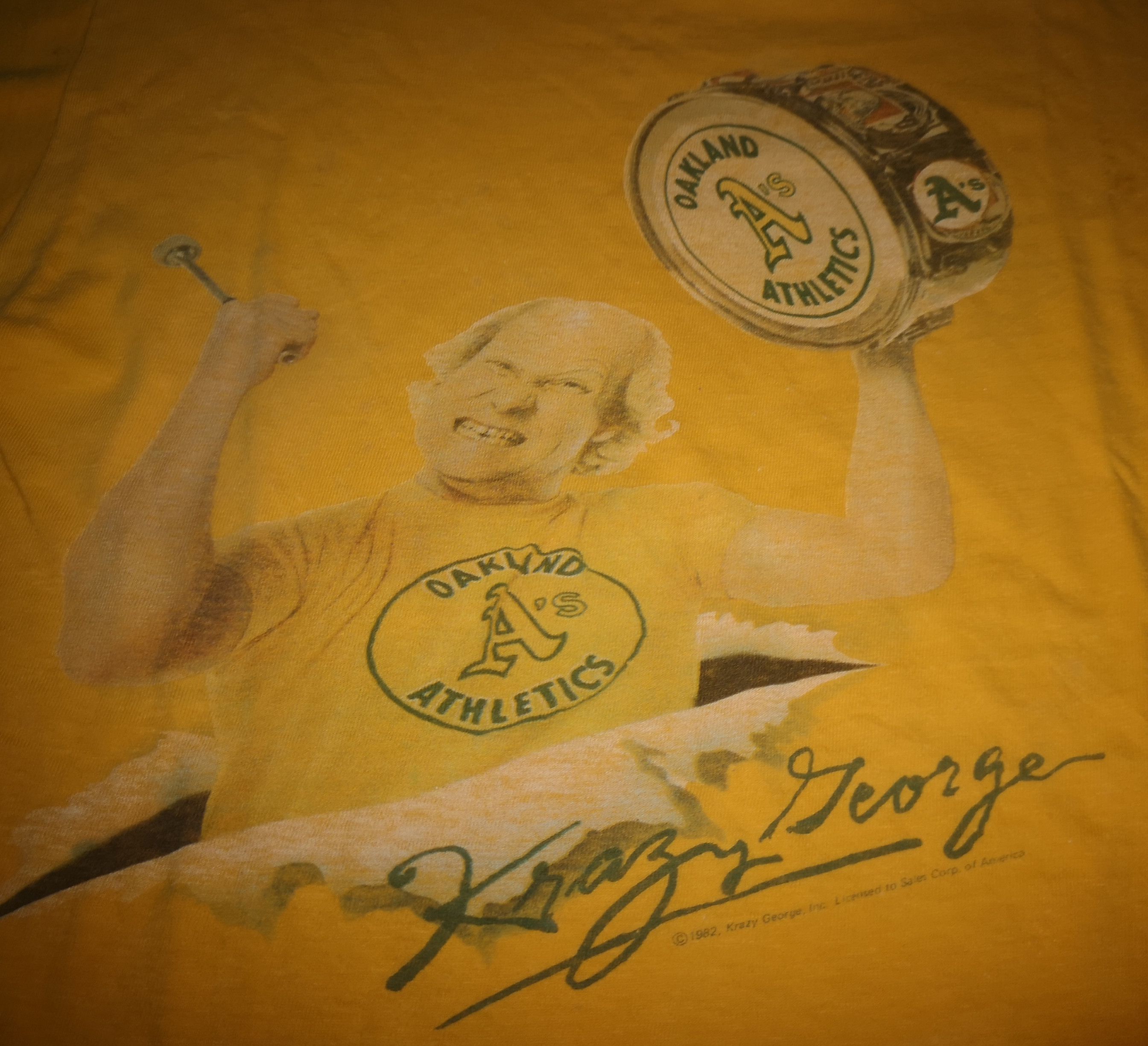 MLB × NFL × Vintage Vintage 80s Oakland A's Athletics Krazy George MLB T Shirt Size US S / EU 44-46 / 1 - 6 Thumbnail