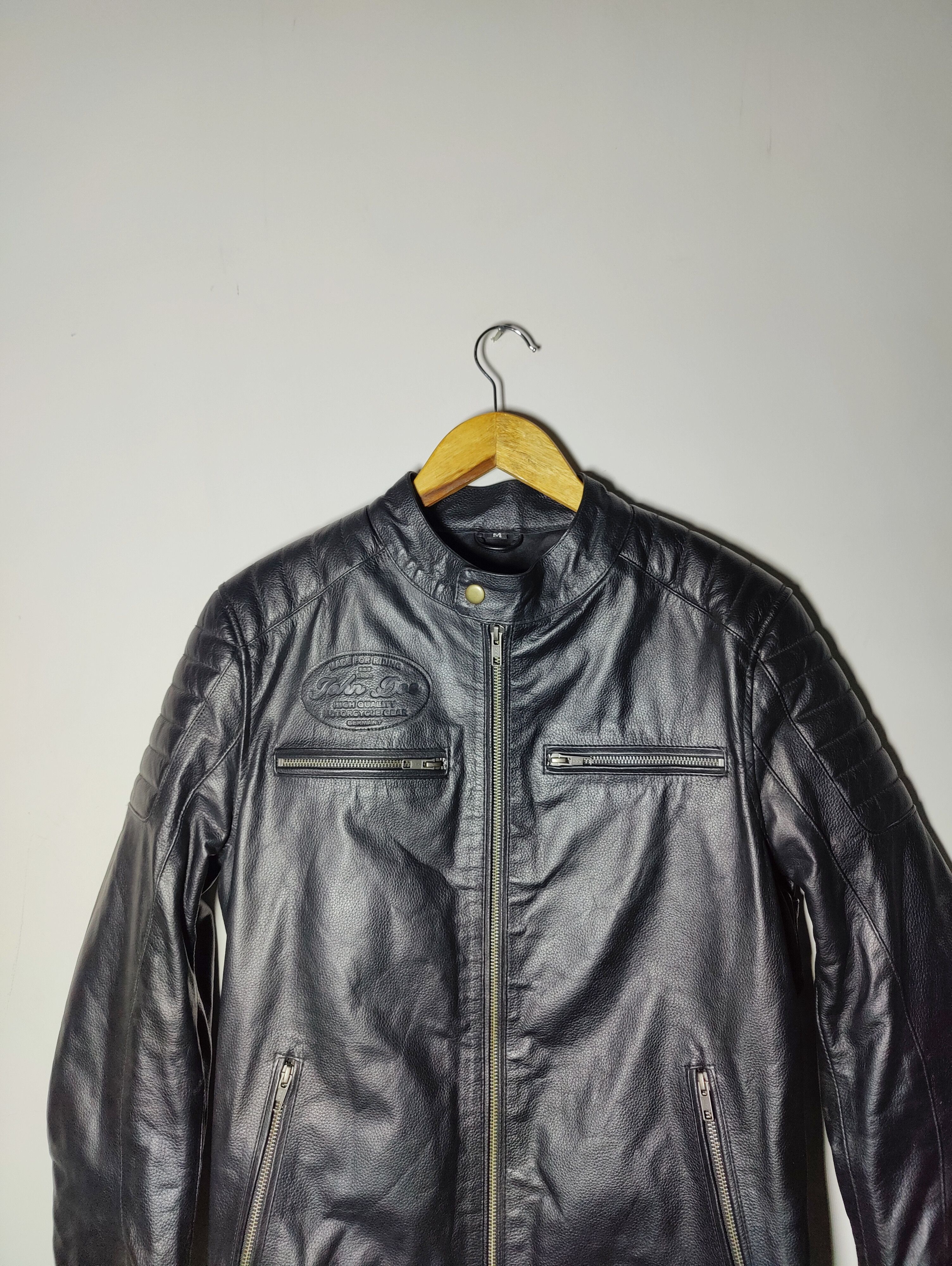Vintage 🔥🔥 MATT BLACK FASHION LEATHER JACKET Size US S / EU 44-46 / 1 - 3 Thumbnail