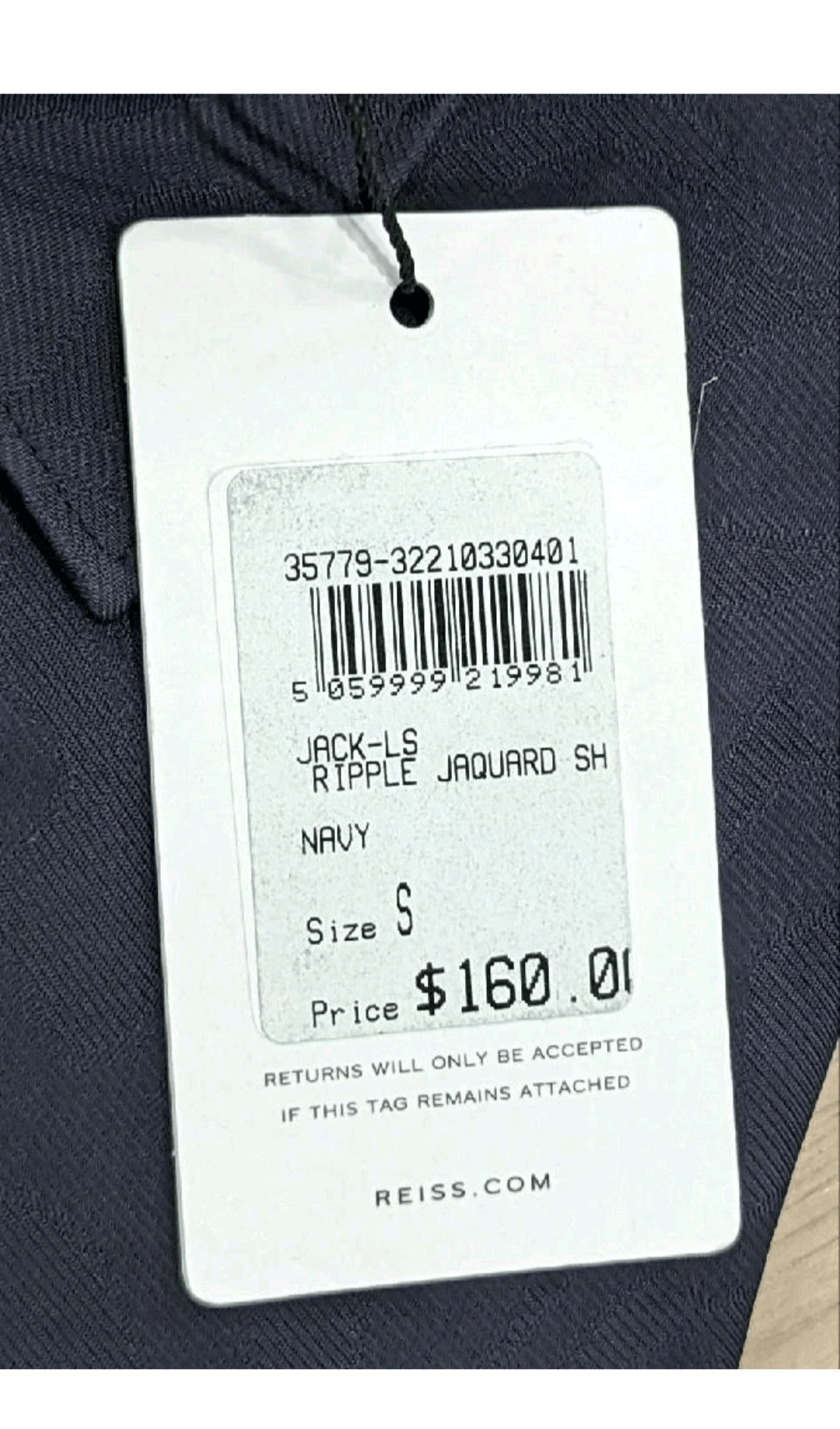 Reiss REISS "Jack" Patterned LS Button Up Shirt Navy Small Size US S / EU 44-46 / 1 - 3 Thumbnail