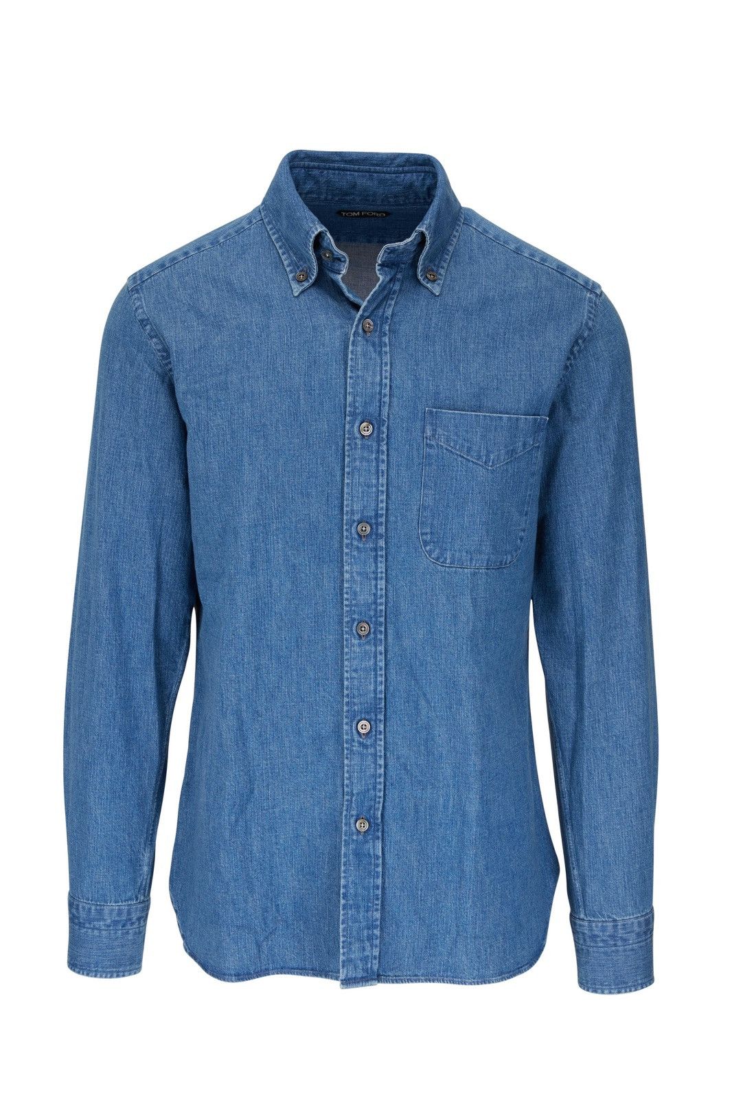 Tom Ford Tom Ford Blue Denim Shirt Size US S / EU 44-46 / 1 - 10 Thumbnail