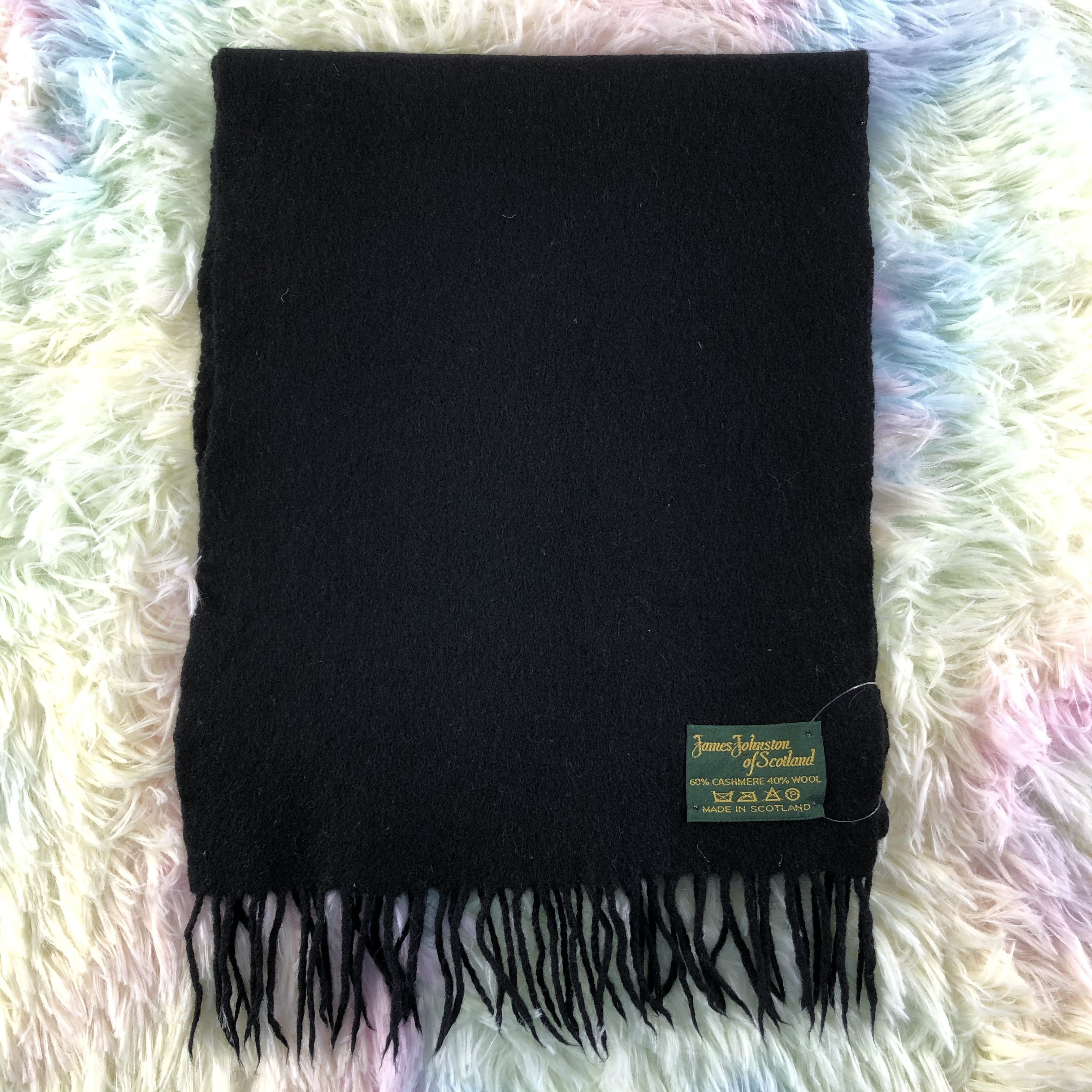 Vintage James Johnston Of Scotland Scarf / Muffler / Neckwear -KM233 Size ONE SIZE - 2 Thumbnail