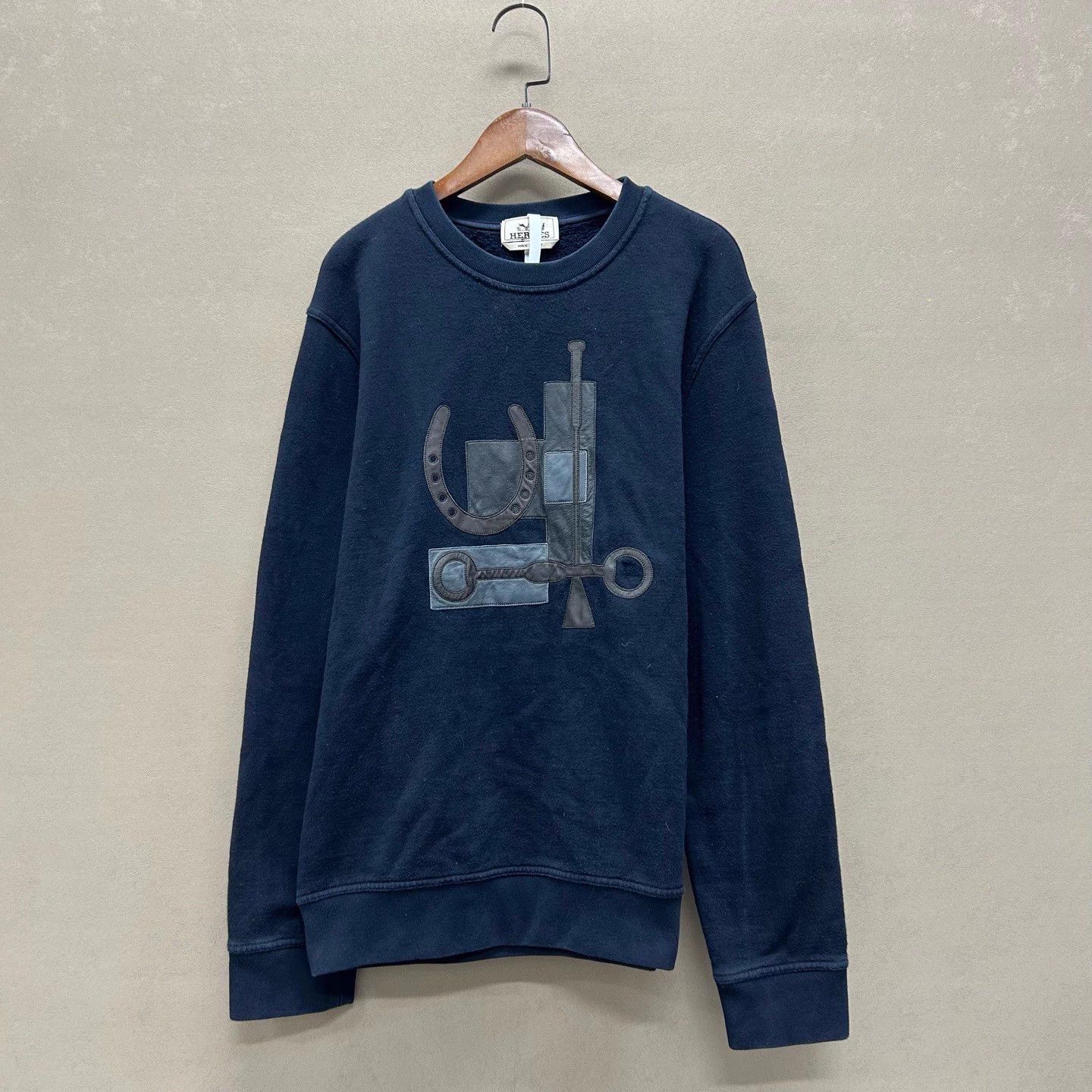 Hermes Hermes color block leather sweatshirt 99 new M Size US M / EU 48-50 / 2 - 1 Thumbnail
