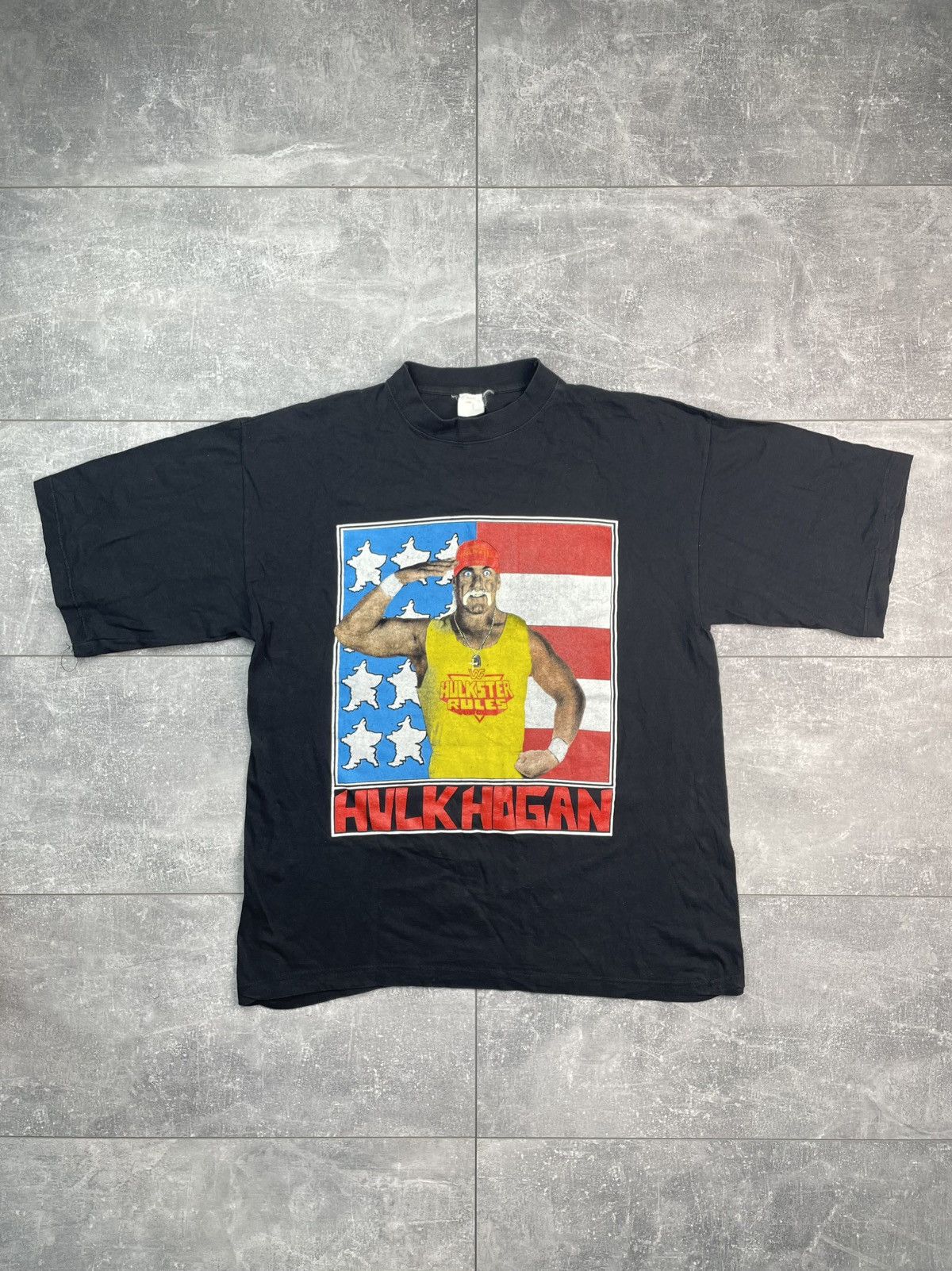 WWE Vintage 90s Hulk Hogan Hulkster USA WWE WWF T-shirt Size US XL / EU 56 / 4 - 1 Thumbnail