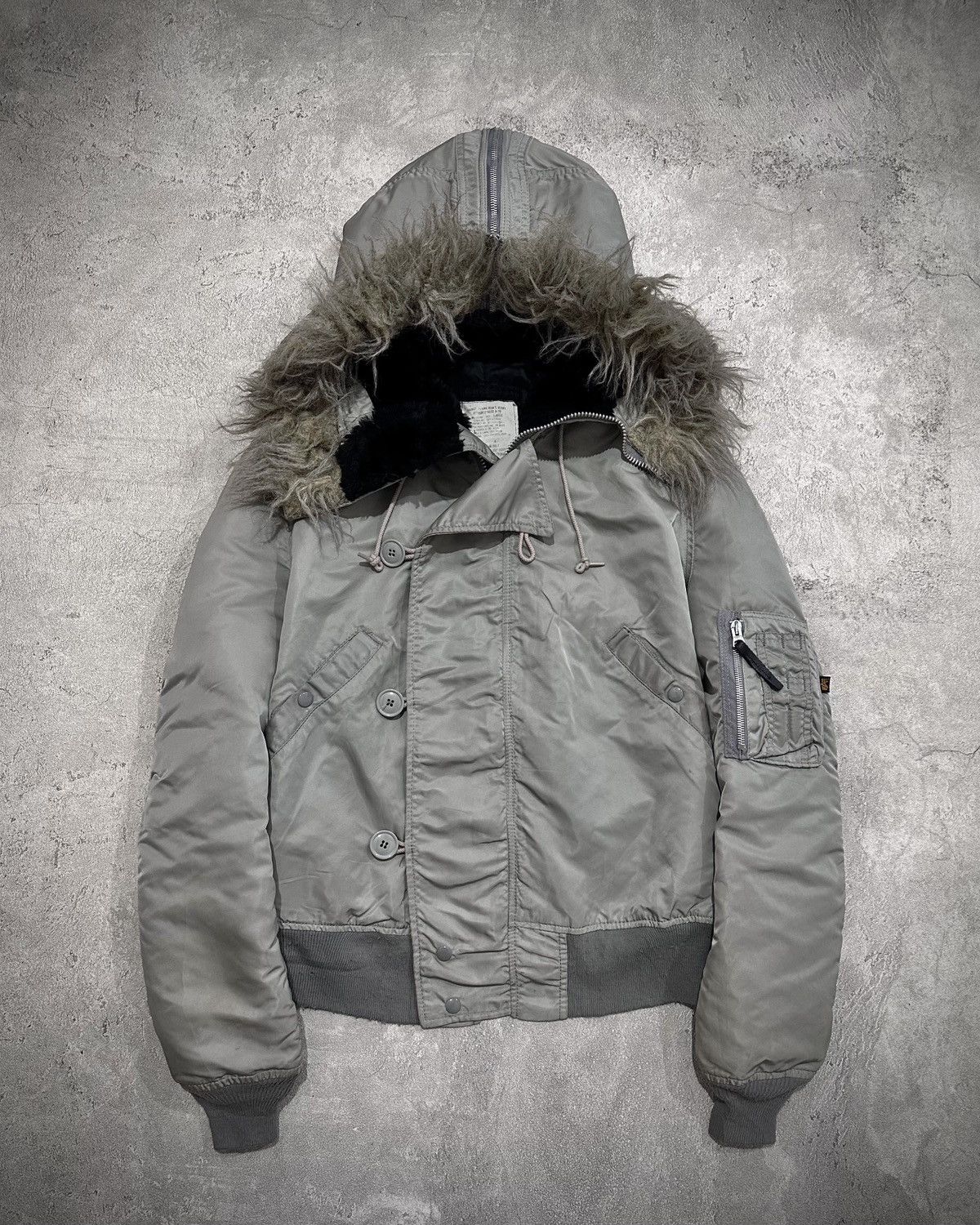 Alpha Industries Vintage Alpha Industries Attached Hood N-2b Jacket Size US L / EU 52-54 / 3 - 1 Thumbnail