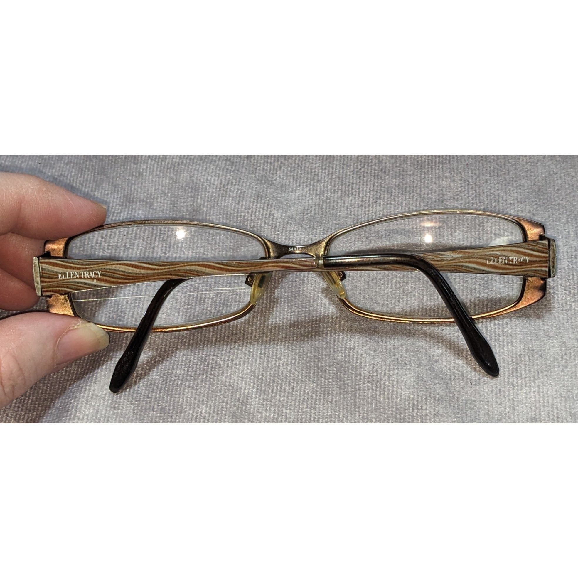 Ellen Tracy Ellen Tracy Grenada Brown Rectangular Eyeglass Frames Size ONE SIZE - 3 Thumbnail
