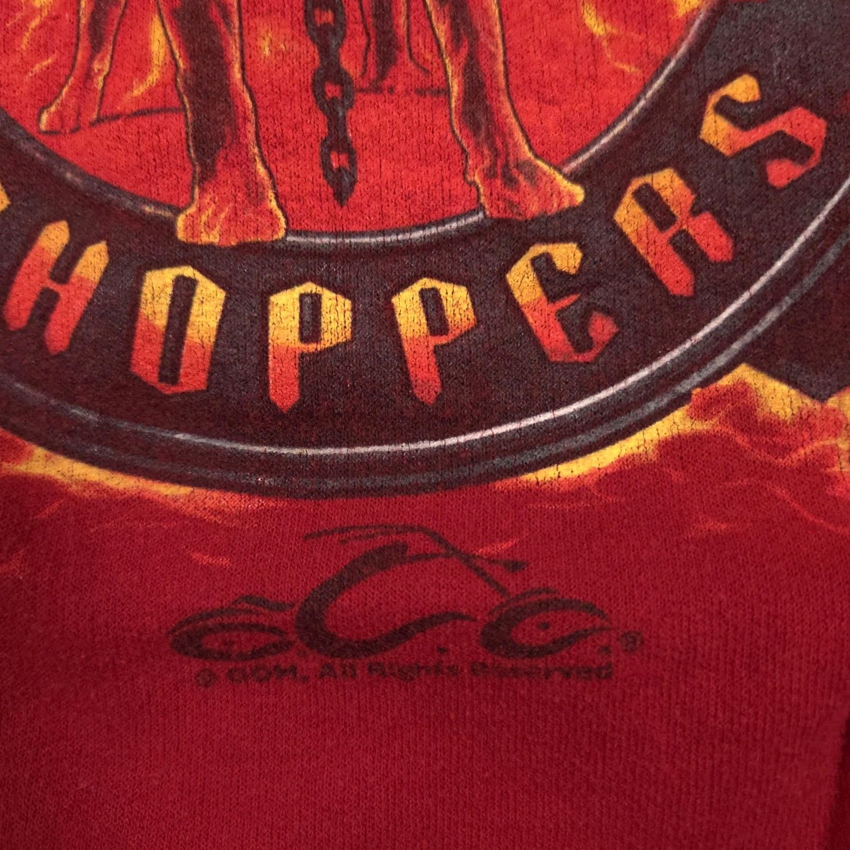 Jerzees Orange County Choppers Jerzees Sweatshirt Mens 2XL Red Dog Motorcycle Biker Graphic Print Pullover Crewneck Fleece Cotton Polyester Size US XXL / EU 58 / 5 - 5 Thumbnail