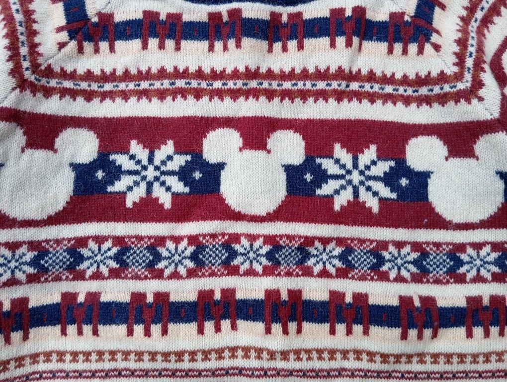 Disney Mickey Mouse Sweater 🌲☃️ Disney Cartoon 📺🍿 Size US M / EU 48-50 / 2 - 1 Thumbnail