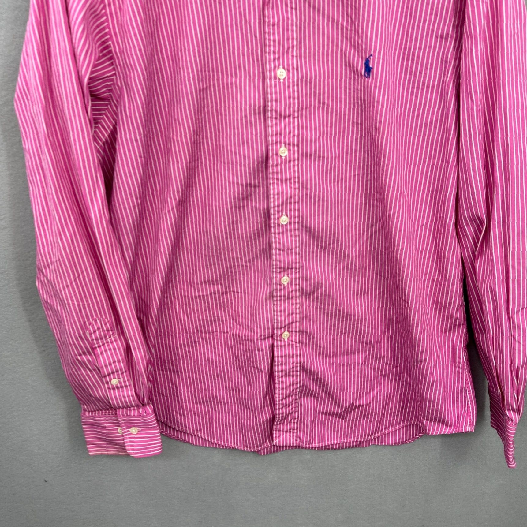 Polo Ralph Lauren VINTAGE Polo Ralph Lauren Shirt Men's 16.5 Large Pink Regent Fit Preppy Dad Polo Ralph Lauren Shirt, 16.5 Large, Pink, Button-Up, Classic, 90s, Mens Size US L / EU 52-54 / 3 - 6 Thumbnail