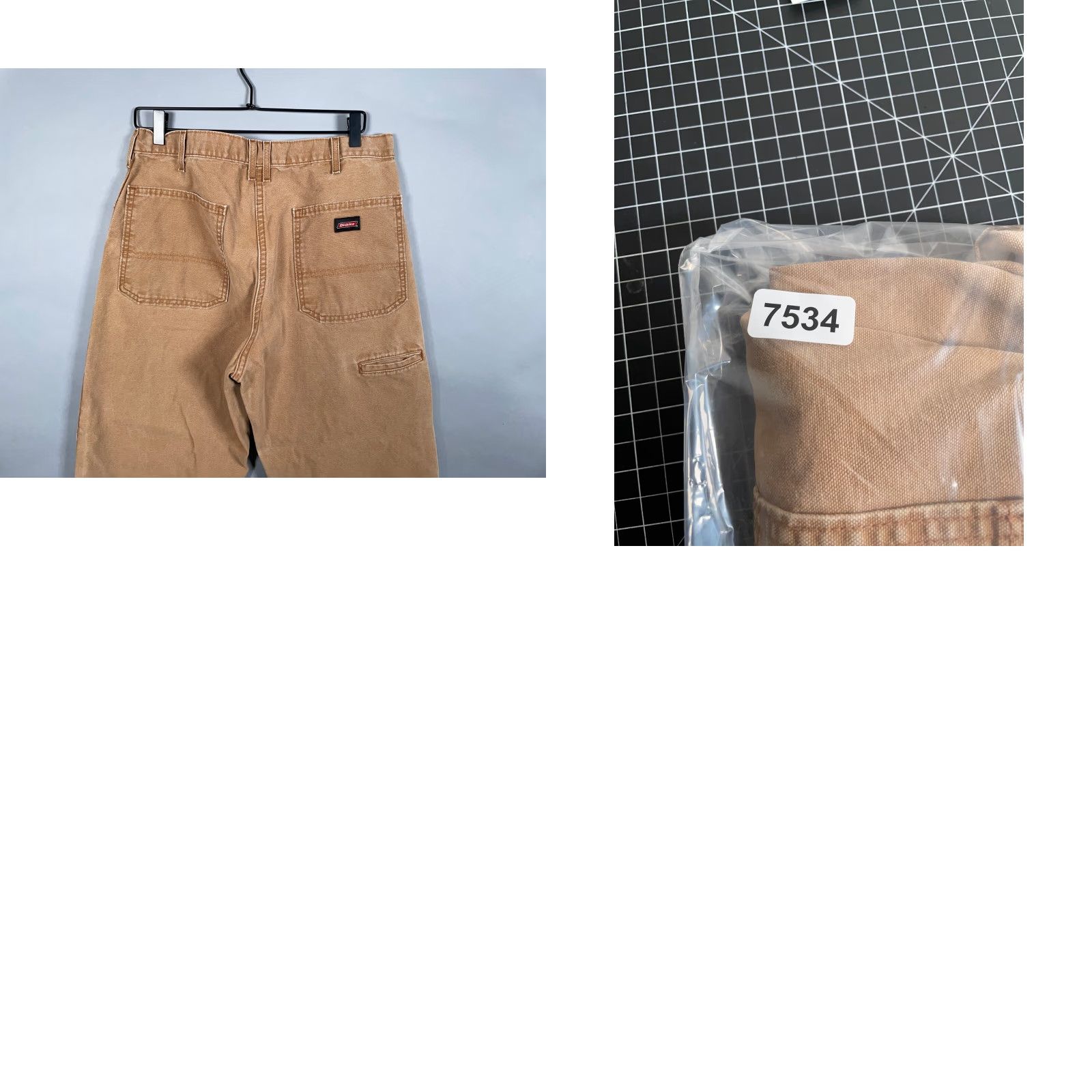 Dickies Dickies Cotton Canvas Utility Pants Men's 34 x 32 Brown Relaxed Fit Vol. 90s Grunge Hipster Outdoor Belt Loops Front Zip Pockets Workwear Casual Size US 34 / EU 50 - 9 Thumbnail
