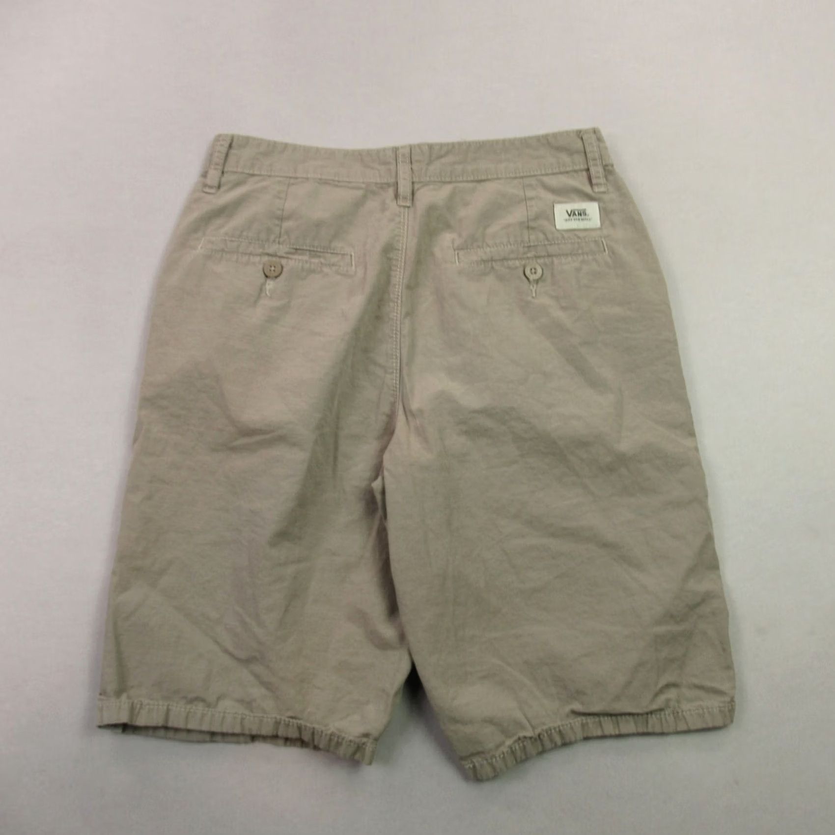 Vans Vans Shorts Mens 28 Pockets Button Lightweight Outdoors Chino Beige Size US 28 / EU 44 - 5 Thumbnail