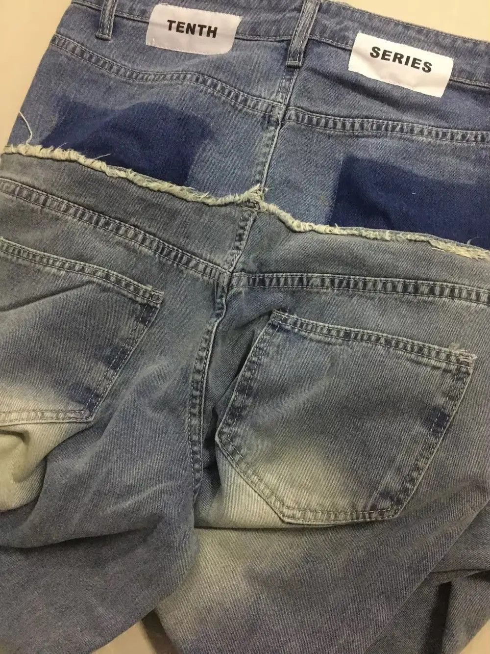 Jean Retro Double Stitching Washed Baggy Jeans Size US 31 - 6 Thumbnail