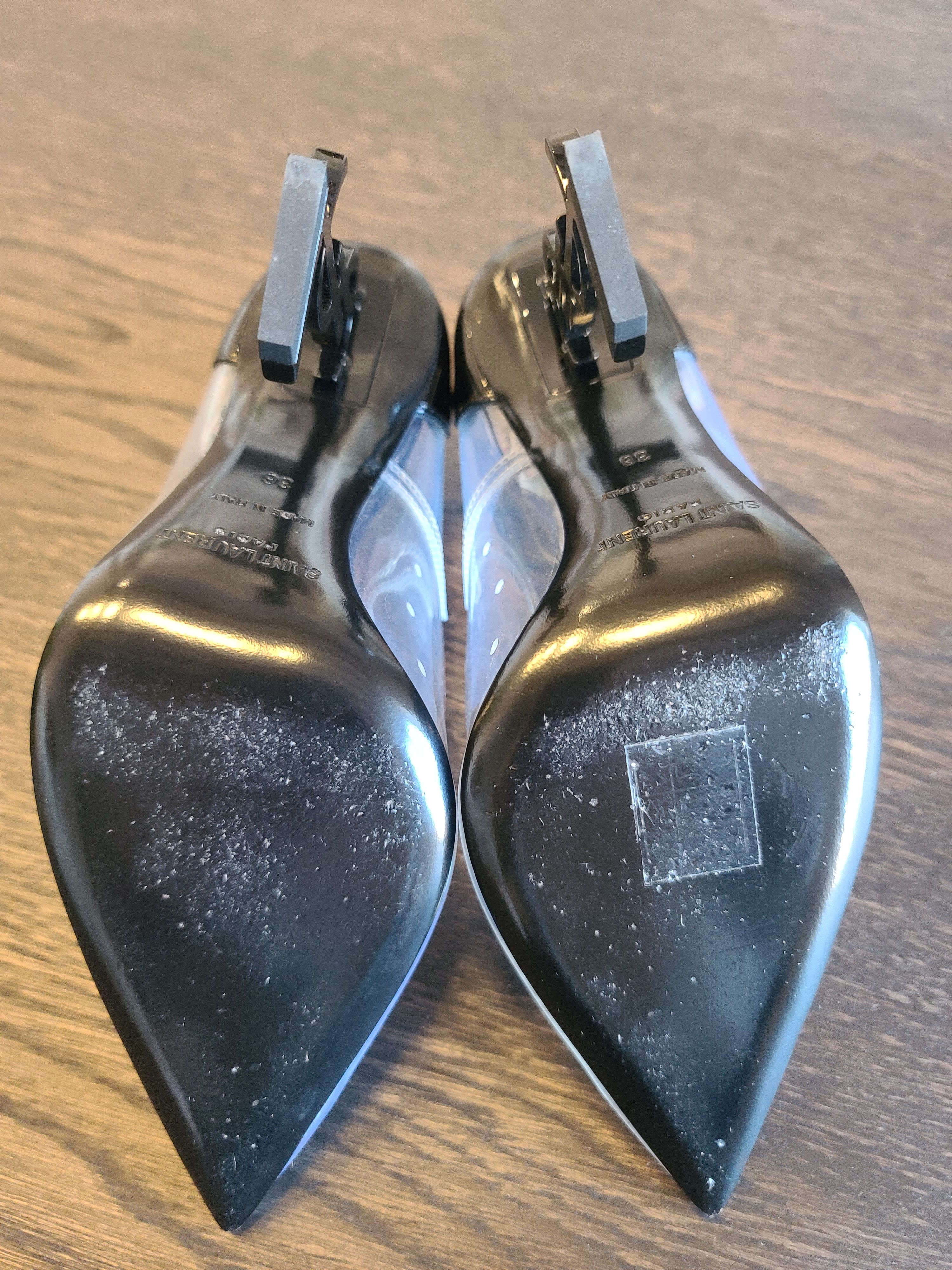 Yves Saint Laurent YSL Opyum Pump Transparent/Patent Leather Heel 110 (Size 36) Size US 6 / IT 36 - 7 Thumbnail