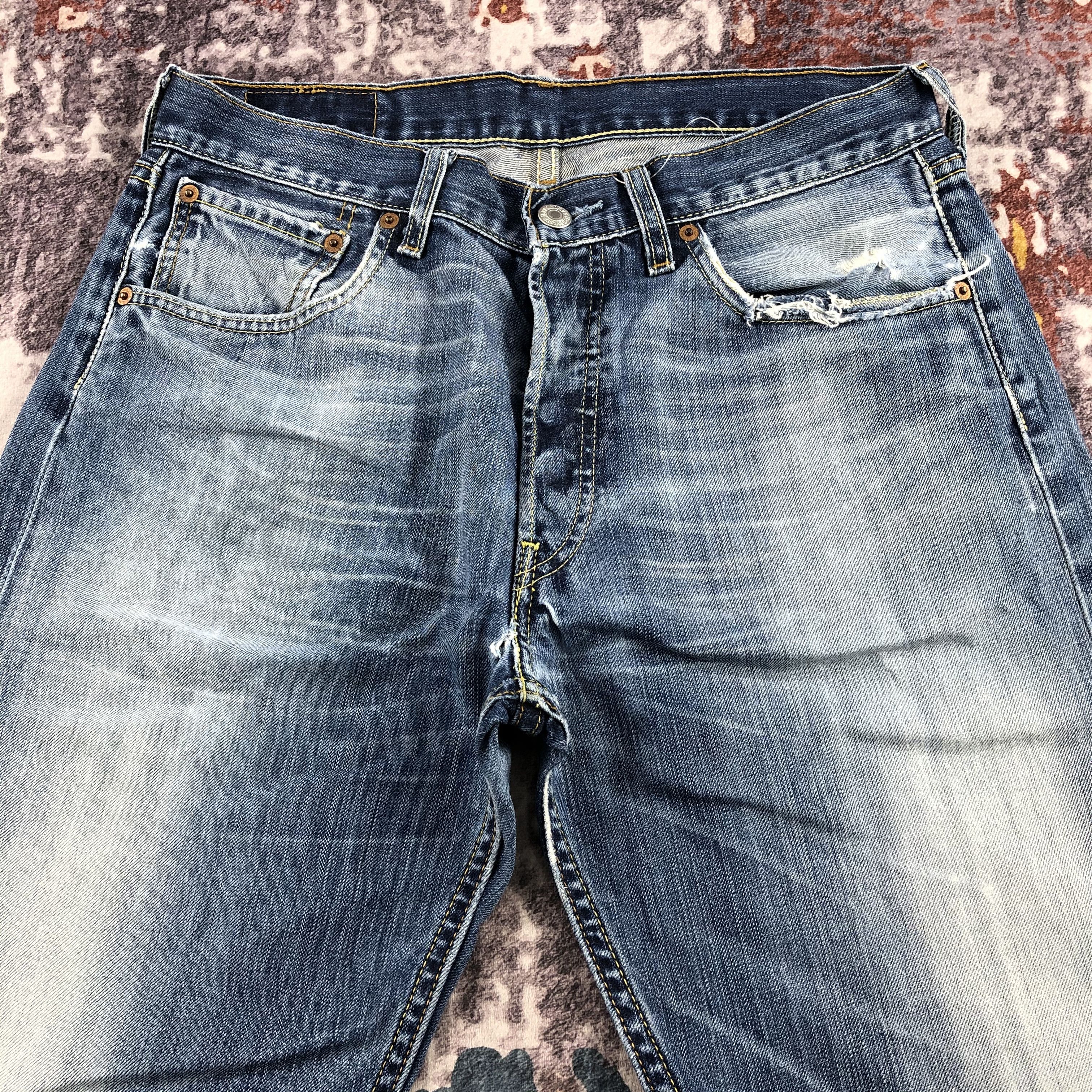 Levi's Vintage Blue Wash Levis 501 Jeans-JM2657 Size US 32 / EU 48 - 3 Thumbnail