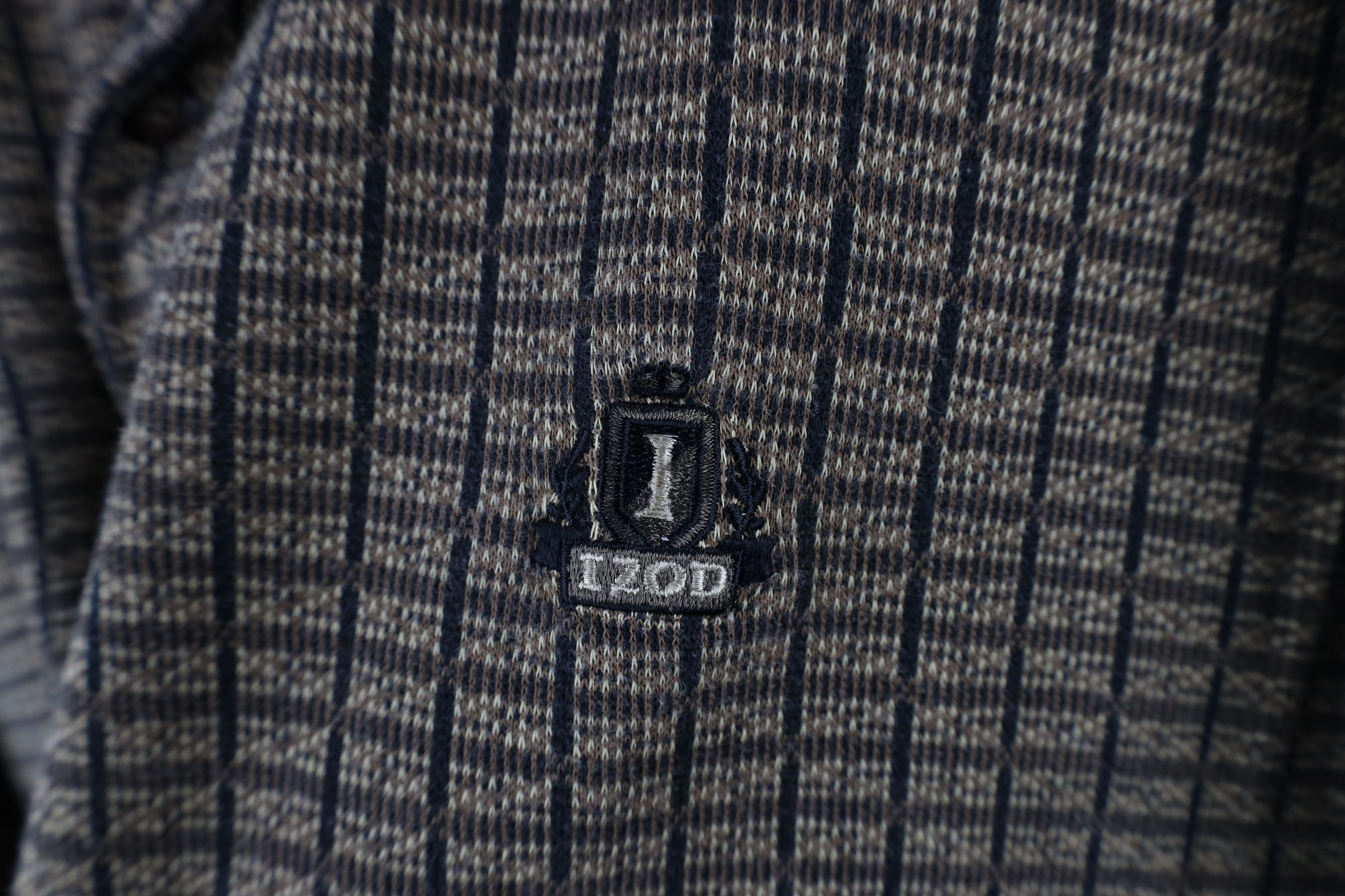 Vintage Vintage 90s Streetwear Checkered Knit Long Sleeve Polo Shirt Size US M / EU 48-50 / 2 - 4 Thumbnail