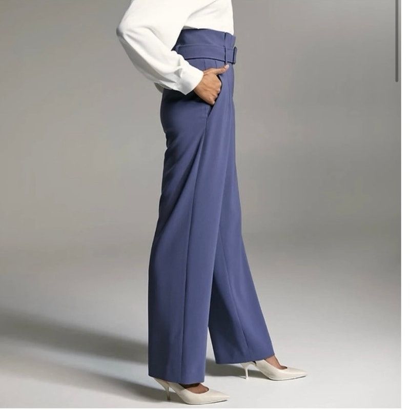 Aritzia BABATON Power Pant High Waisted Belted Dive Blue Size 2 Size 26" / US 2 / IT 38 - 2 Thumbnail