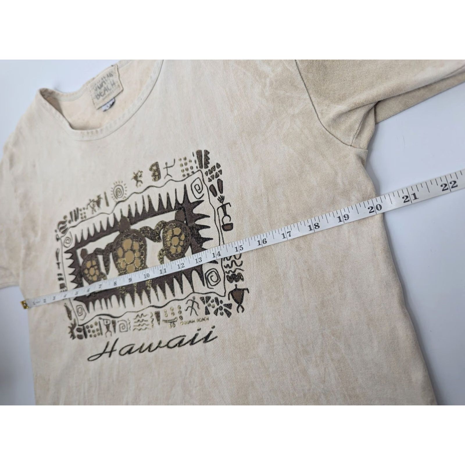 Vintage VINTAGE Guava Beach Maui Hawaii Sea Turtles Beige T-Shirt Size Large Cotton Size US L / EU 52-54 / 3 - 7 Thumbnail