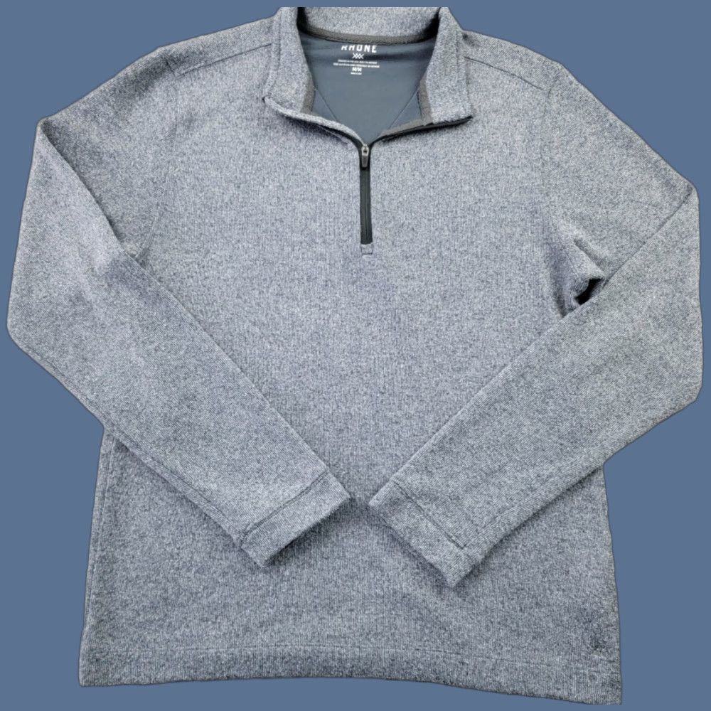 Rhone Rhone Commuter Sweater Mens M Blue 1/4 Zip Pullover Regular Navy Blue Embroidered Logo Size US M / EU 48-50 / 2 - 1 Thumbnail