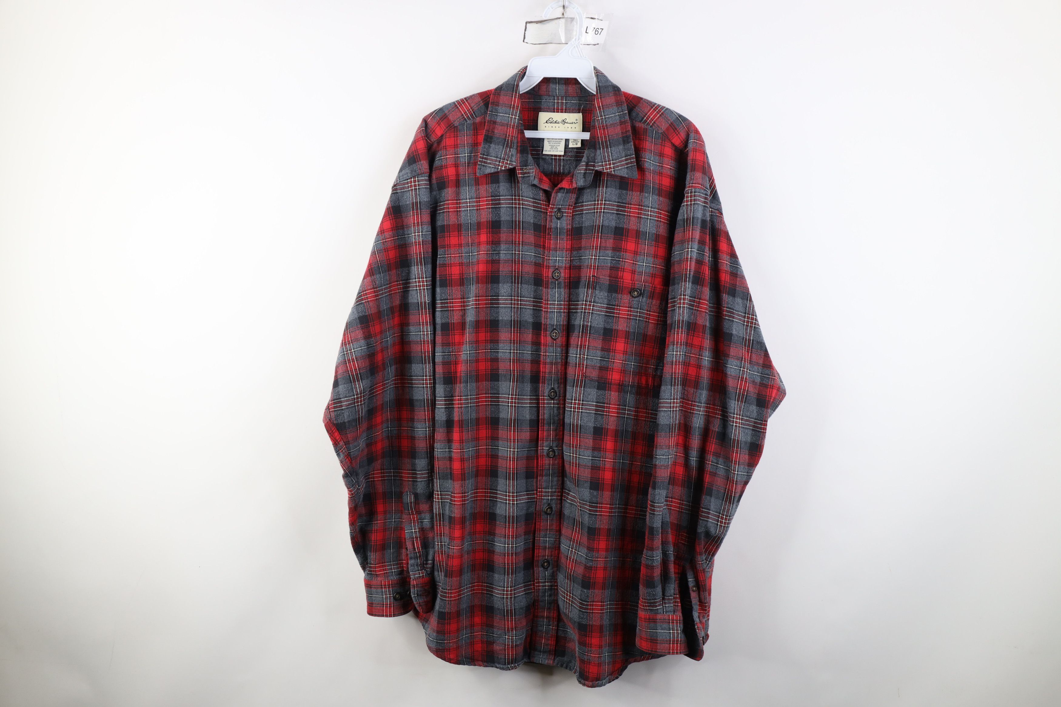 Eddie Bauer Vintage 90s Eddie Bauer Flannel Collared Button Shirt Plaid Size US L / EU 52-54 / 3 - 1 Thumbnail