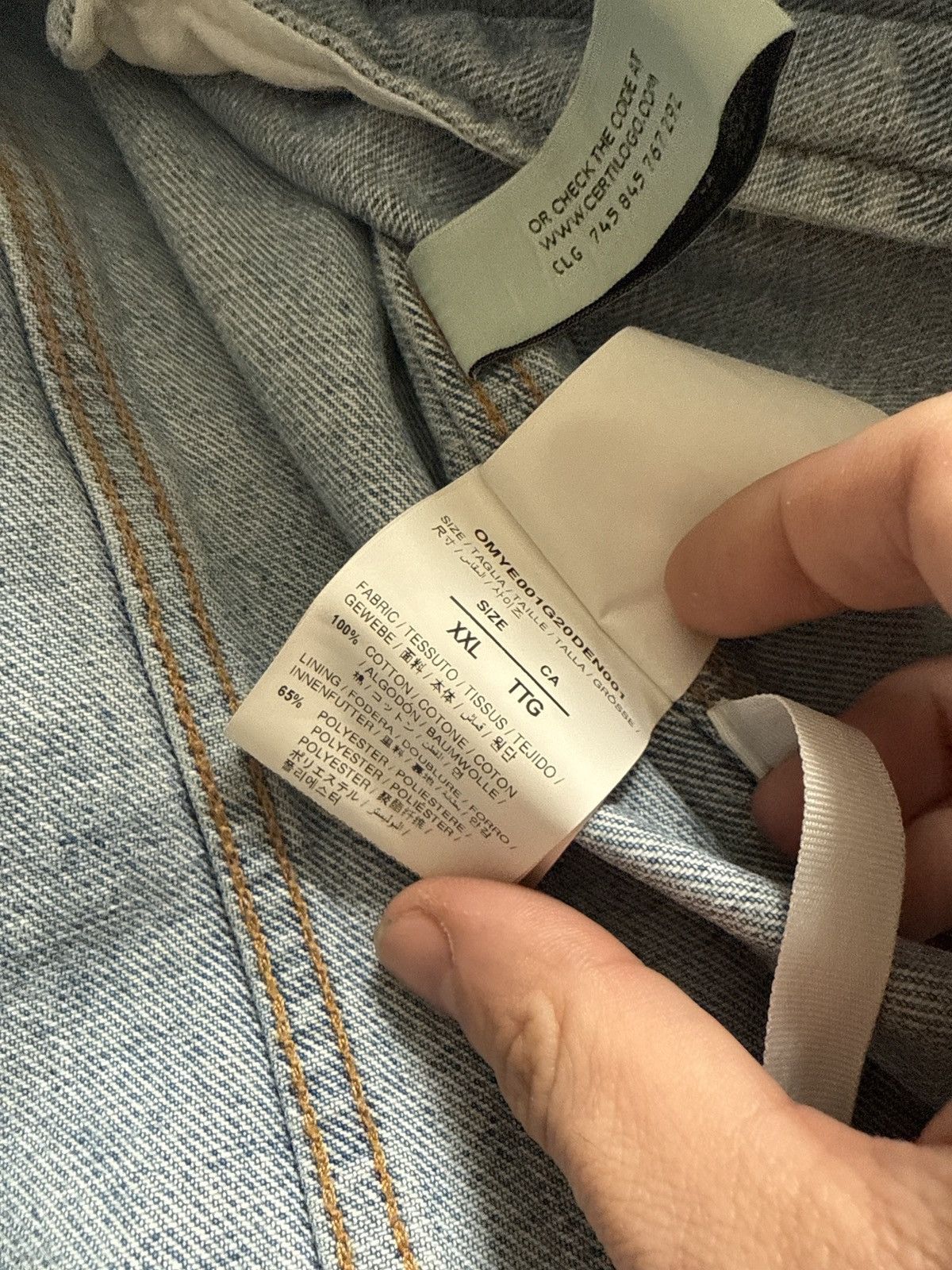 Off-White Off white denim jacket 2xl rare temperature Size US XXL / EU 58 / 5 - 9 Thumbnail
