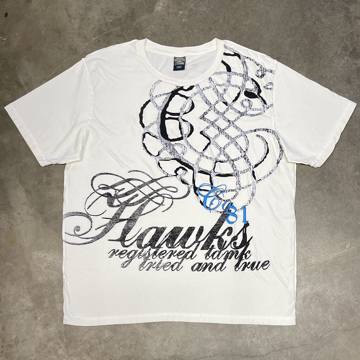Company 81 Vintage Y2K Hawk Affliction Style Skater Graphic Tee Size US XL / EU 56 / 4 - 1 Thumbnail