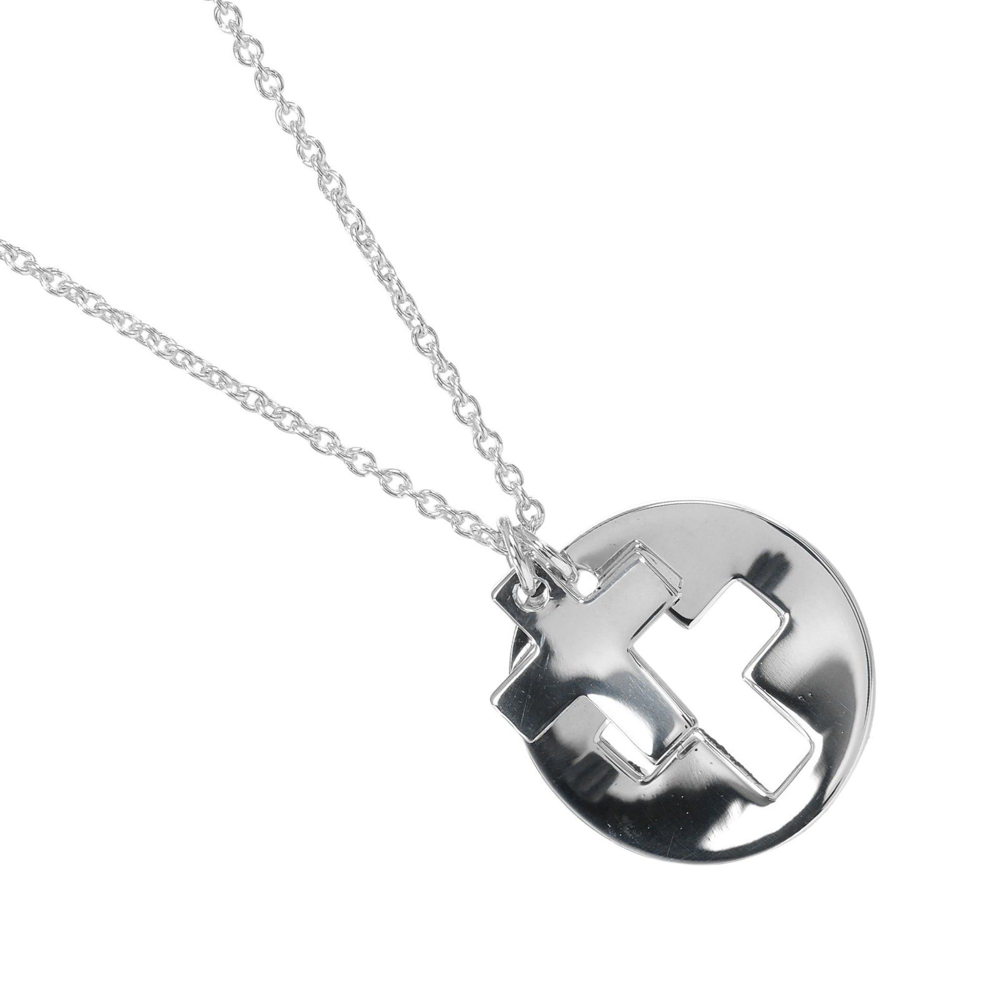 Tiffany & Co. Tiffany & Co. Stencil Cross Necklace, 925 Sterling Silver, Approx. 3.18g, Women's Size ONE SIZE - 1 Thumbnail
