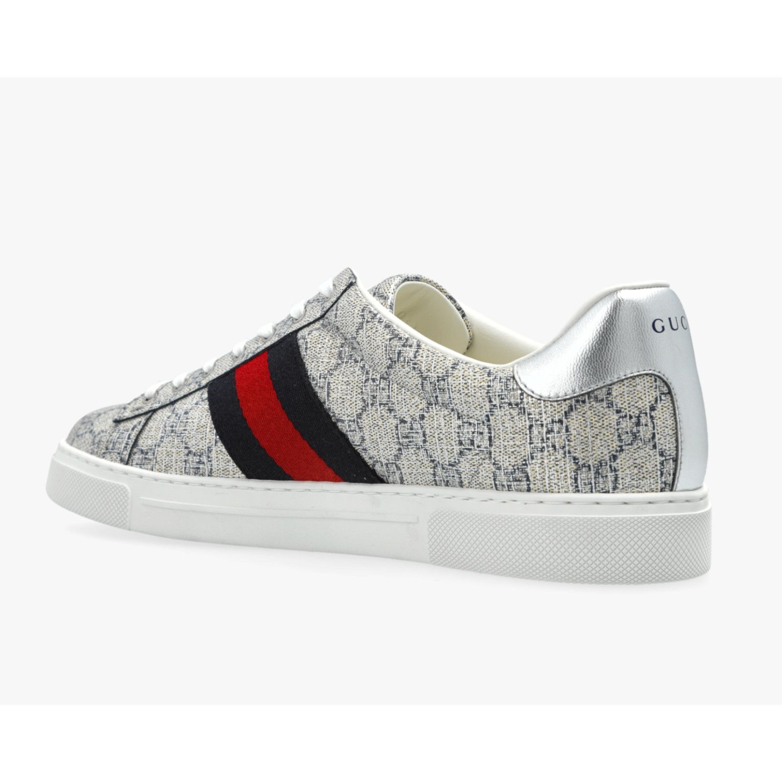 Gucci Gucci Ace GG Logo Supreme Canvas Beige Blue Silver Size US 13 / EU 46 - 12 Thumbnail