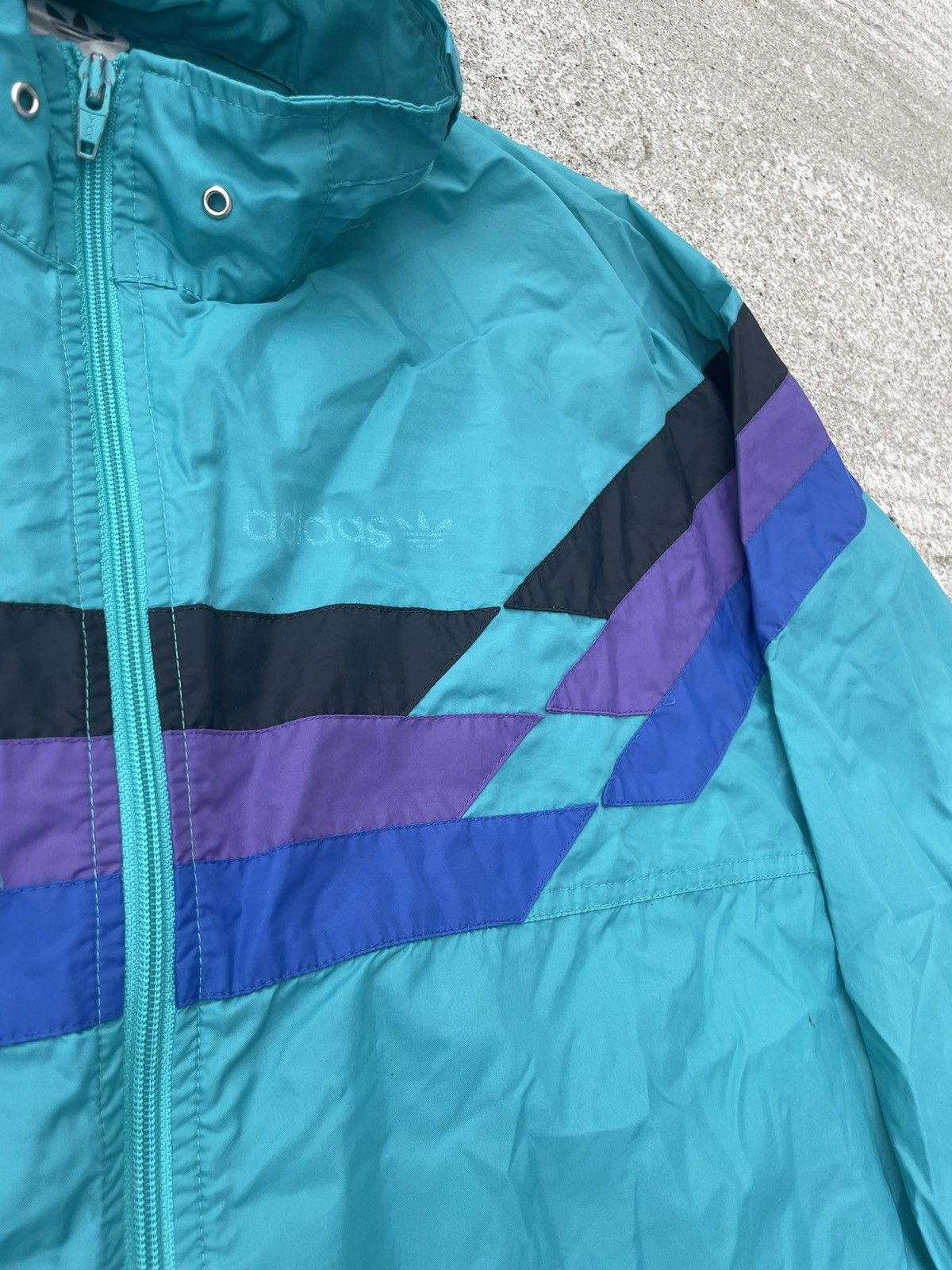 Adidas Windbreaker jacket adidas vintage Size US XL / EU 56 / 4 - 5 Thumbnail