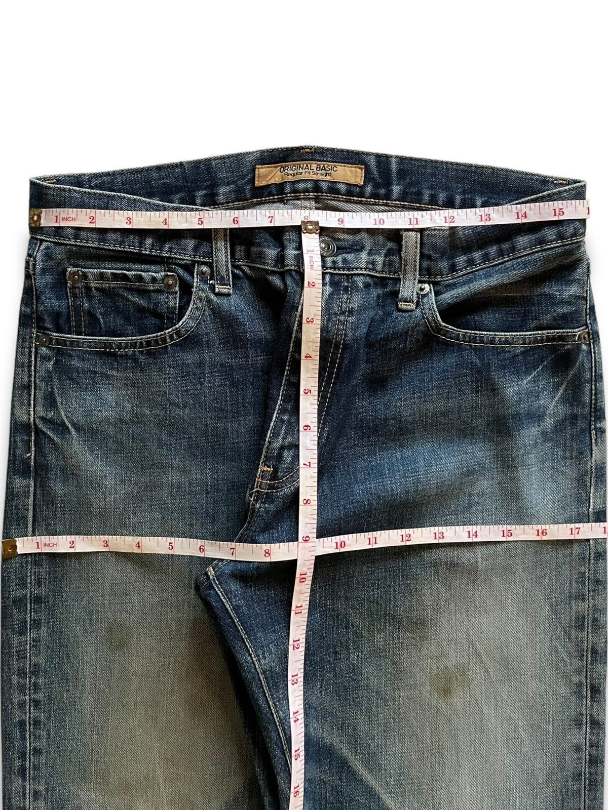 Japanese Brand × Uniqlo SALES🔥Vintage Uniqlo Mud Wash Distressed Loose Jeans Size US 32 / EU 48 - 10 Thumbnail