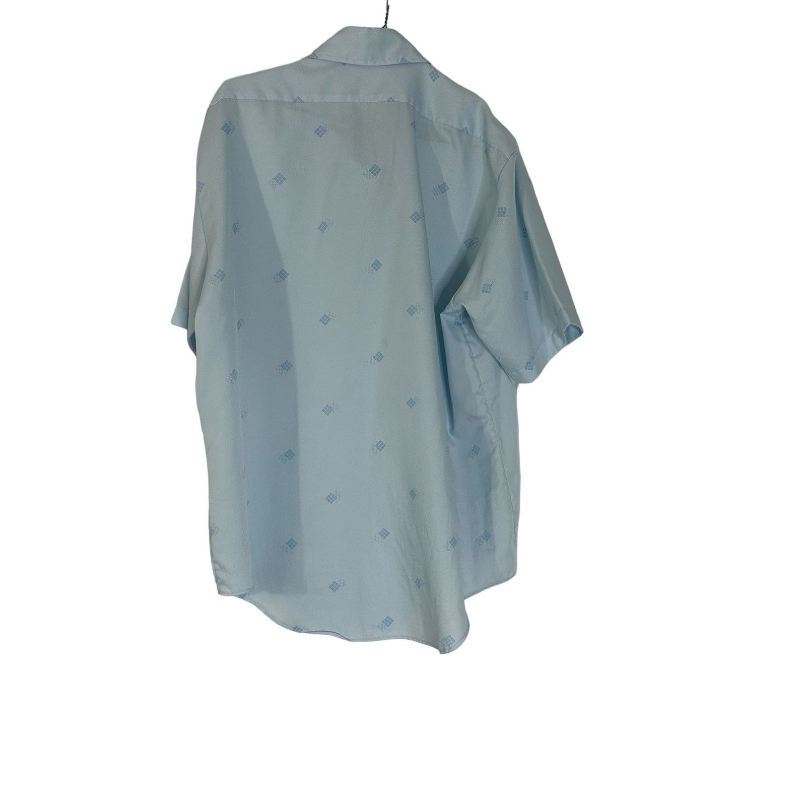 Vintage Vintage 1970' s Men's Blue Dagger Collar Shirt XL Size US XL / EU 56 / 4 - 3 Thumbnail