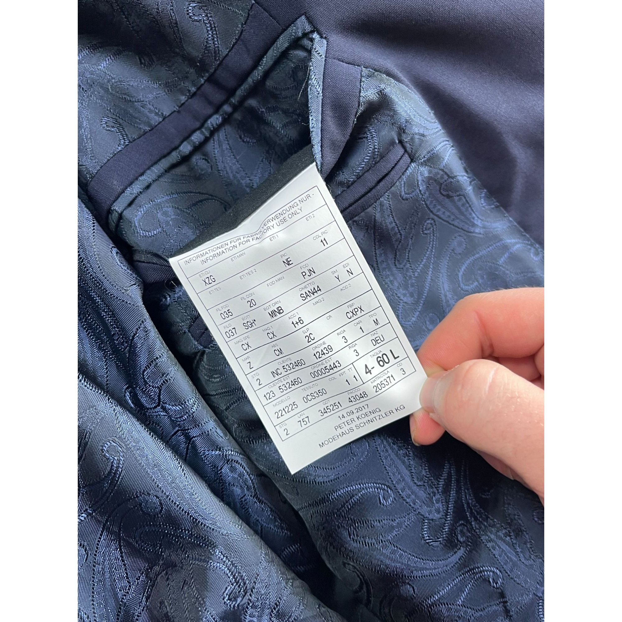 Ermenegildo Zegna Ermenegildo Zegna Navy Blue Two-Button Wool Blazer Size Size 48L - 4 Thumbnail