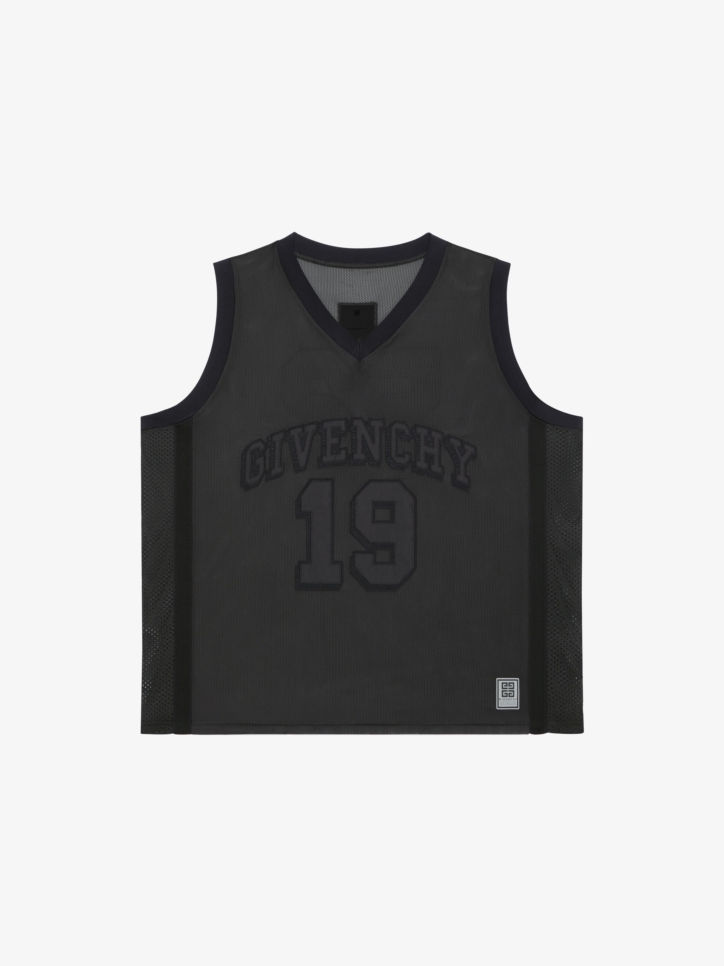 Givenchy o1mle0125 Basketball Logo Tank Top In Mesh in Black Size US L / EU 52-54 / 3 - 1 Thumbnail