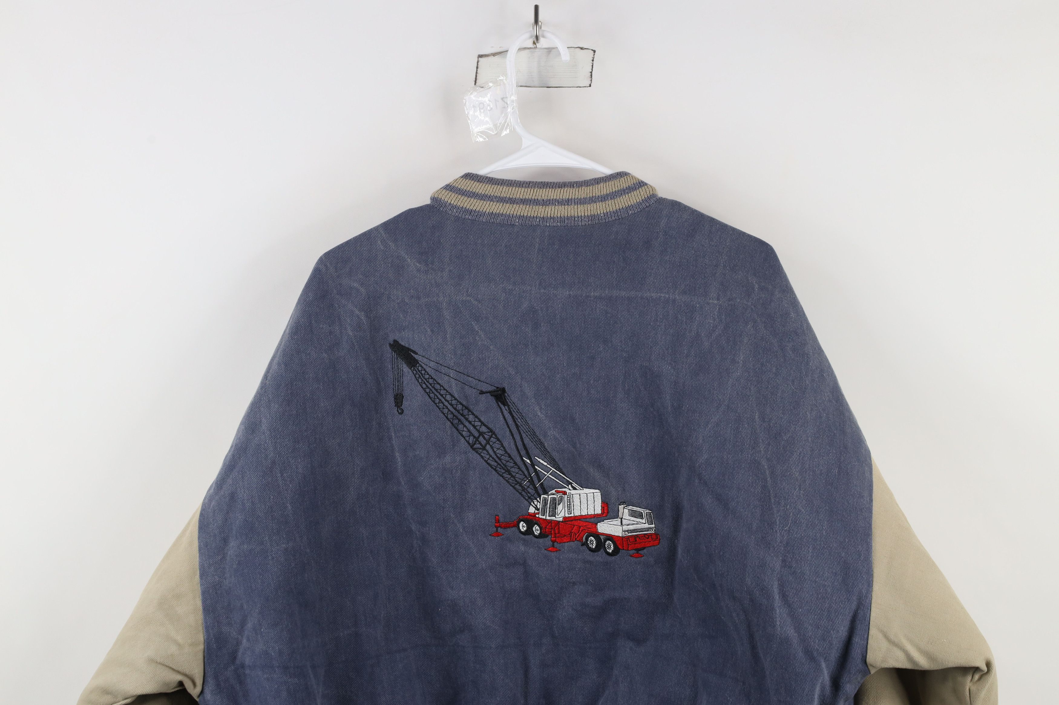 Vintage Vintage 90s Streetwear Construction Varsity Bomber Jacket Size US L / EU 52-54 / 3 - 11 Thumbnail