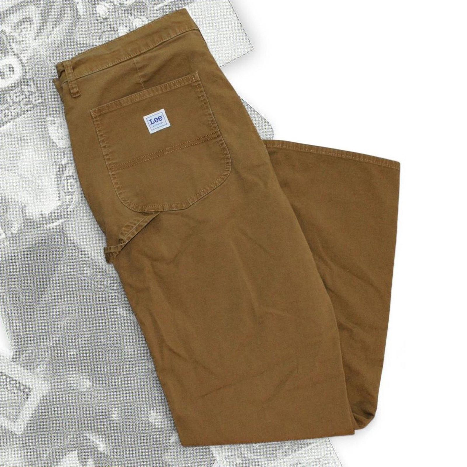 Lee Vintage 90’s Tan Khaki Baggy Lee Workwear Carpenter Pants Size 36" / US 14 / IT 50 - 1 Thumbnail