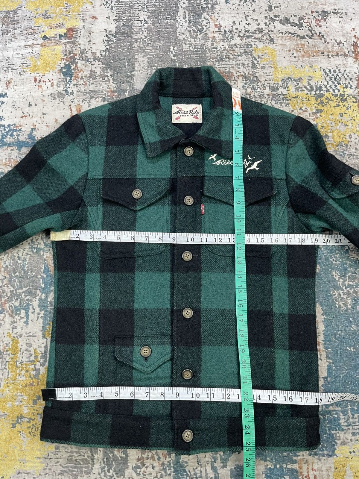 Japanese Brand Vintage Rise Lily Tartan Plaid Green Jacket Size US S / EU 44-46 / 1 - 11 Thumbnail