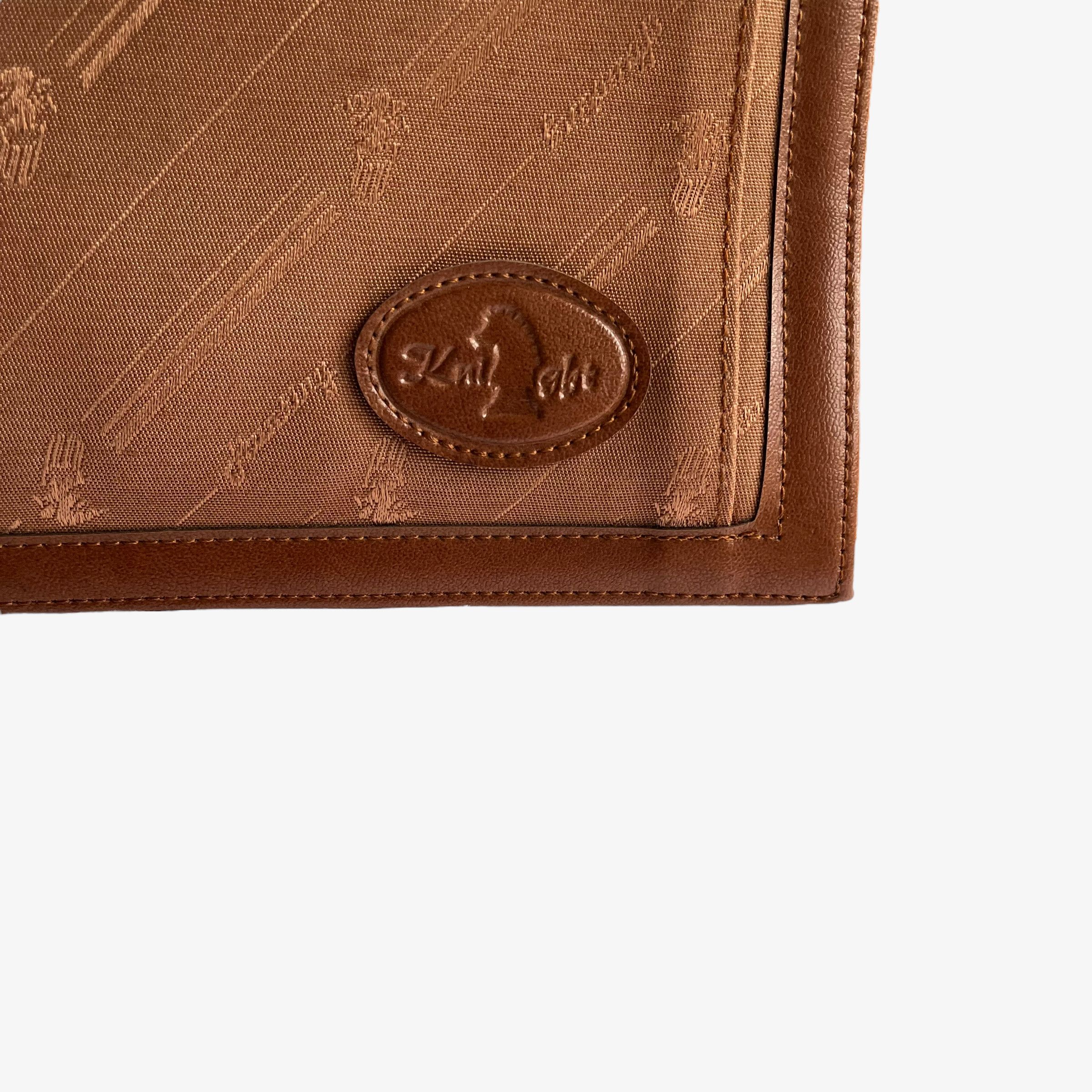 Other Vintage 1970s Knight Monogram Print Leather Messenger Bag Size ONE SIZE - 5 Thumbnail
