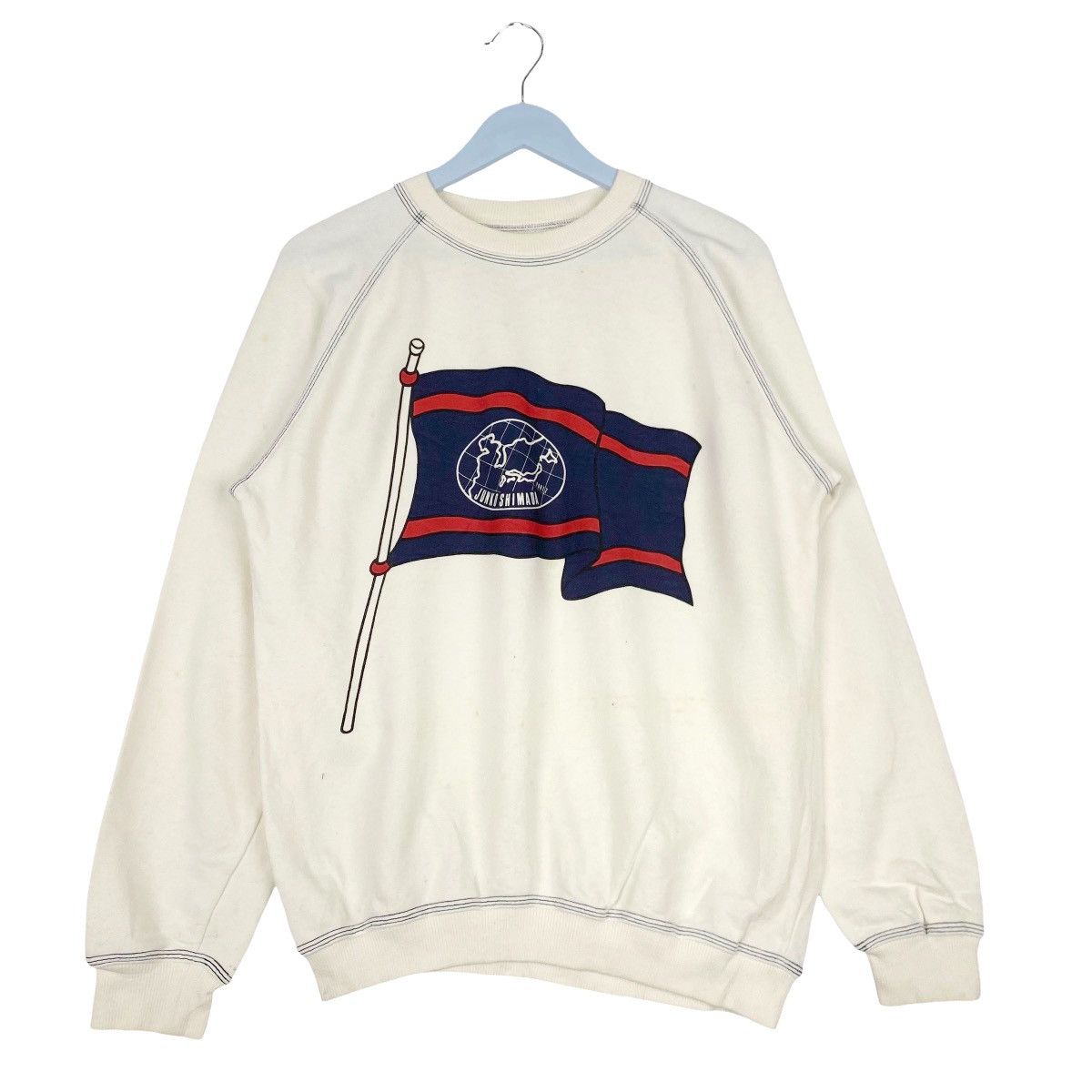 Junko Shimada × Vintage Vintage Junko Shimada Printed Crewneck Sweatshirt White Size US M / EU 48-50 / 2 - 1 Thumbnail
