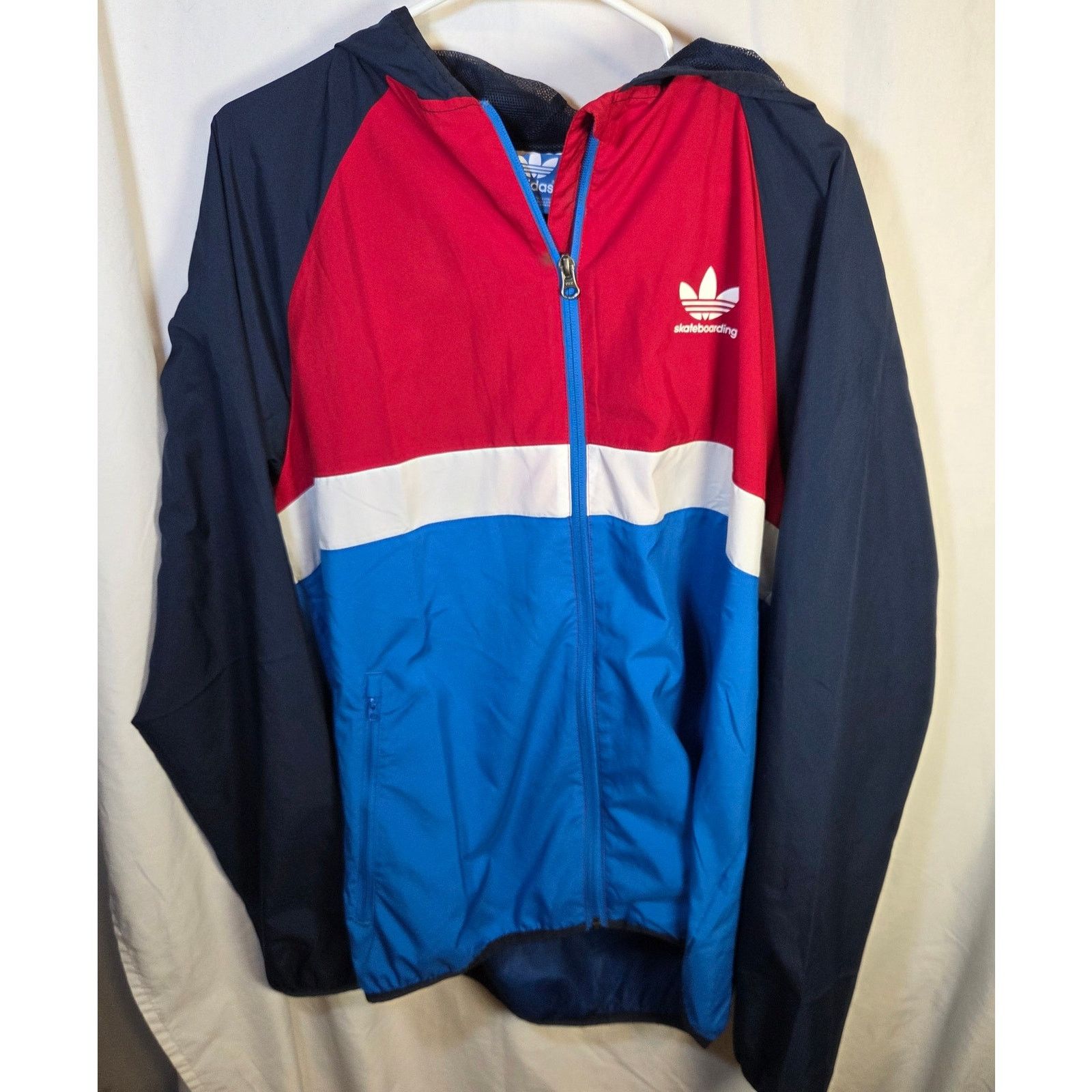 Adidas Adidas Skateboarding Climaproof Jacket L 2014 Red White Blue Size US L / EU 52-54 / 3 - 1 Thumbnail