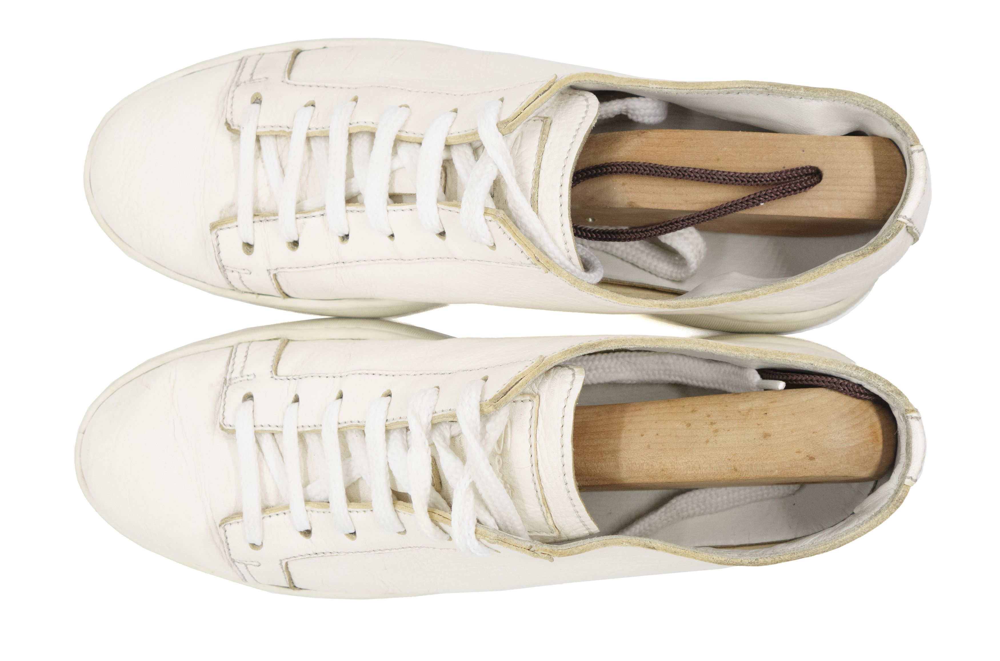 Santoni Leather Low-Top Sneakers Size US 8 / EU 41 - 4 Thumbnail