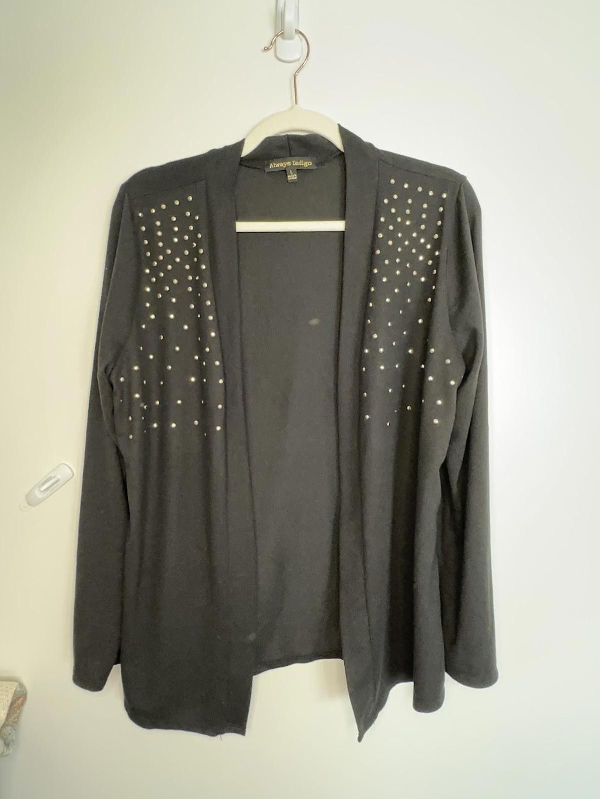 Other Always Indigo Soft Black Cardigan - Sz. L Size L / US 10 / IT 46 - 1 Thumbnail