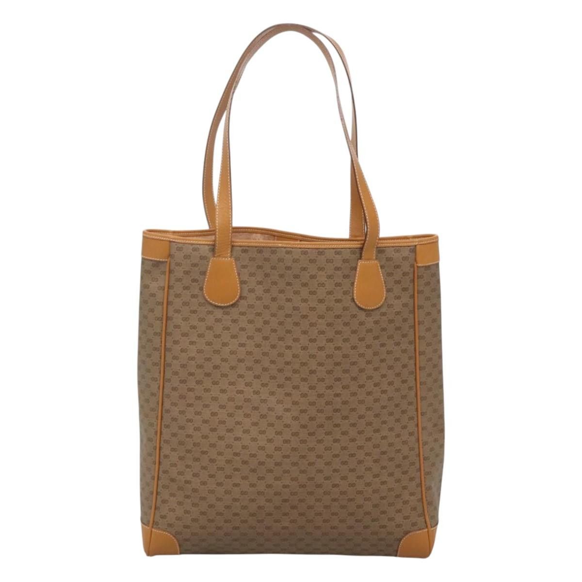 Gucci GUCCI Micro GG Supreme Tote Bag Pvc Beige Gold 002 39 002 39 Size ONE SIZE - 3 Thumbnail